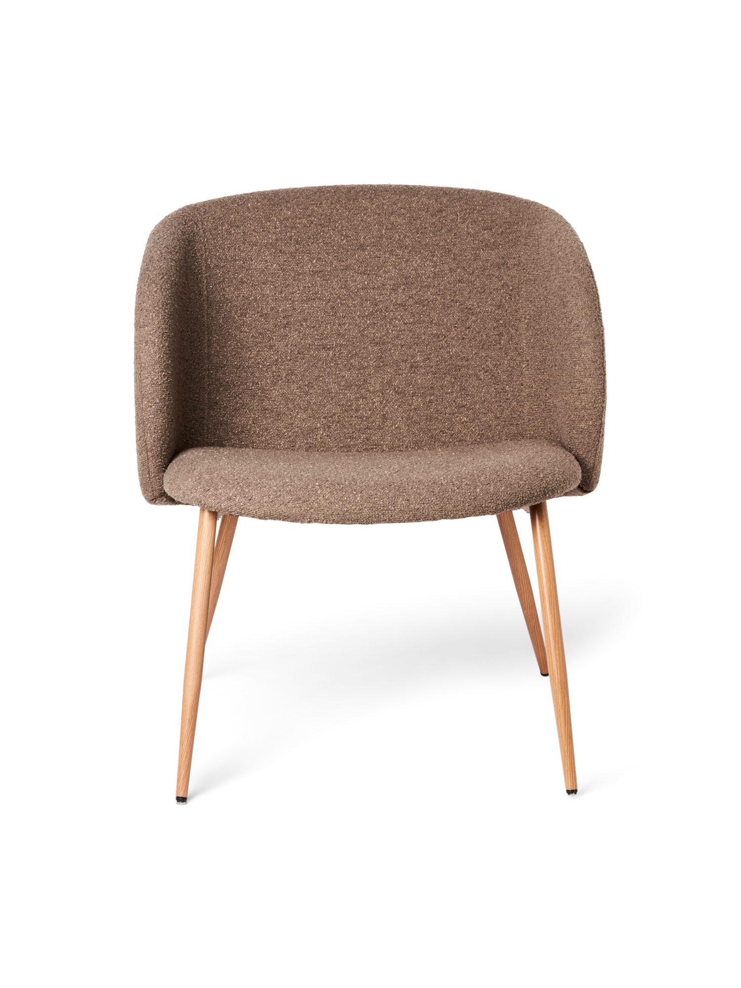 Lounge chair with bouclé fabric Iron/polyester/polyurethane. 67 x 43,5 x 78 cm.
