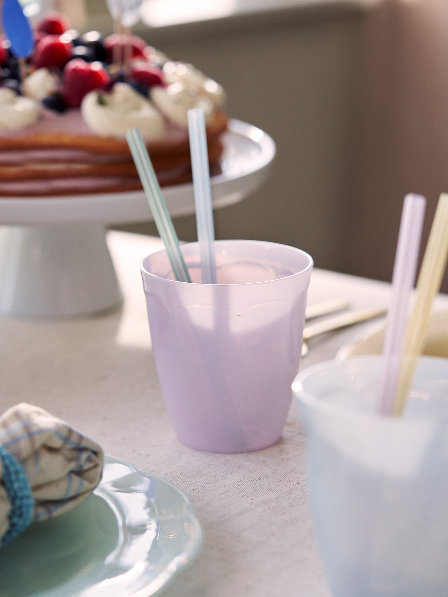 Reusable plastic glasses 4-pack Ø8.5. 4 pcs.