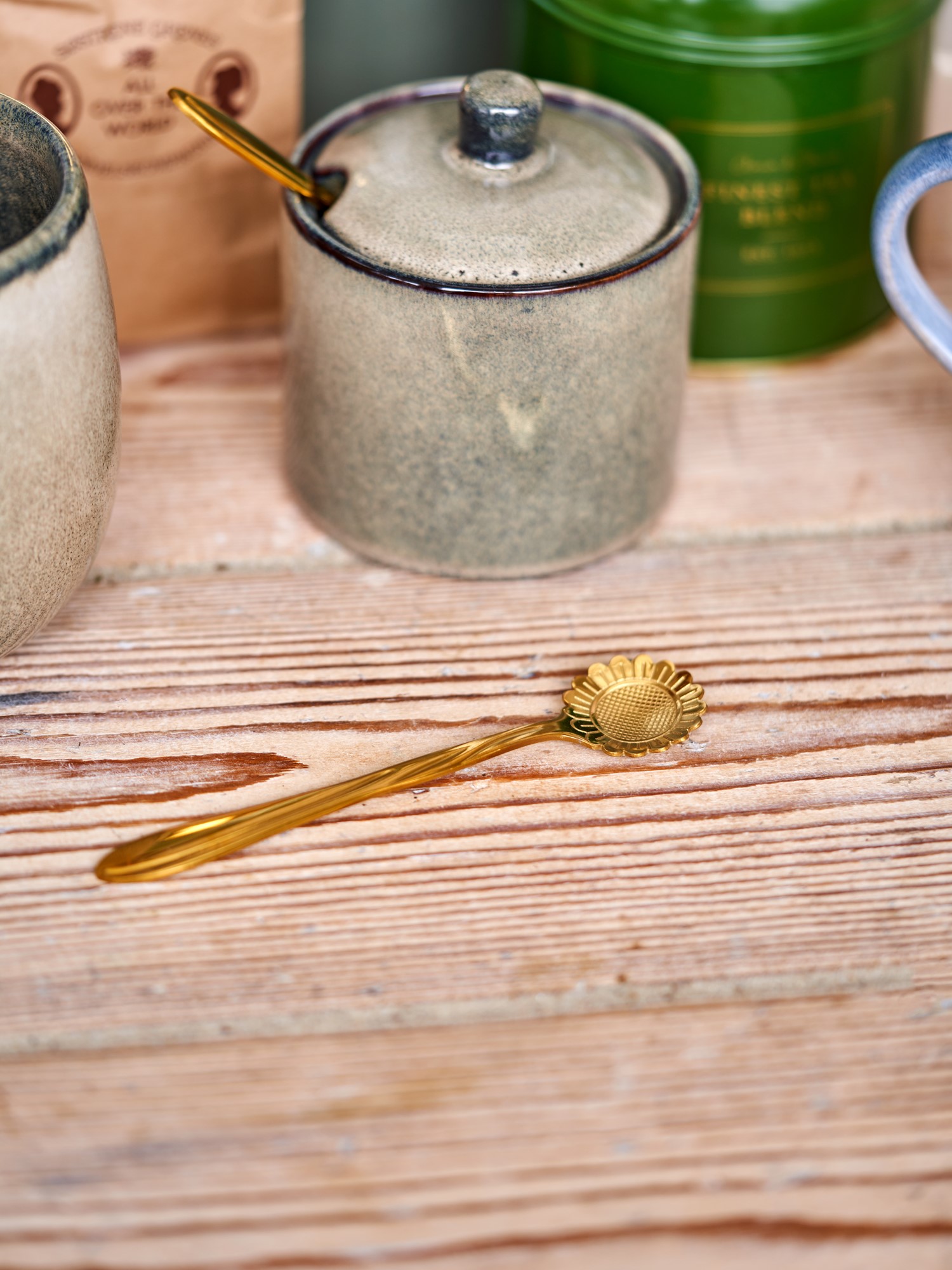 Sunflower spoon Stainless steel. 12.8 cm.