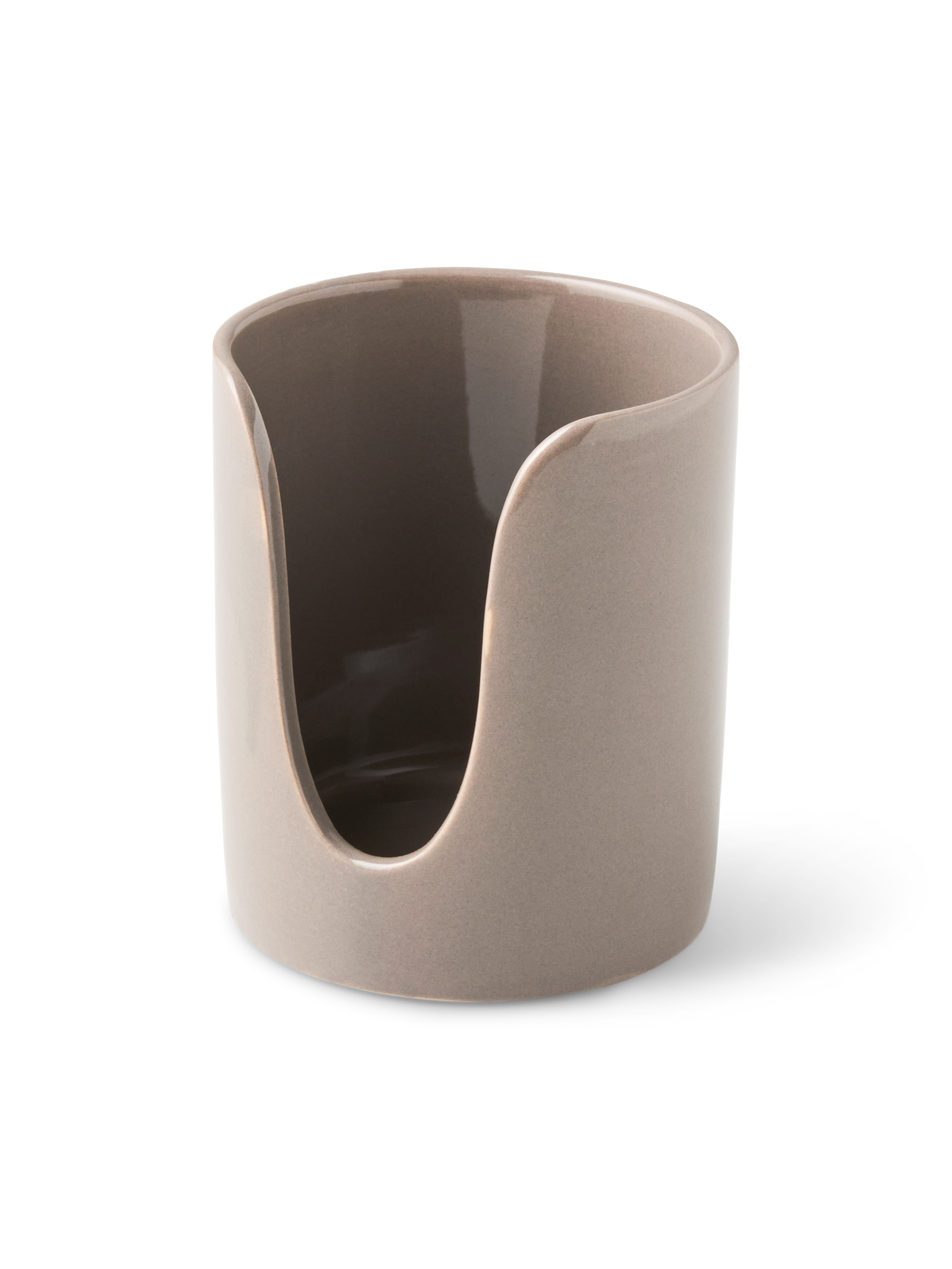 Cotton pad holder Ceramic. 7,8 x 7,8 x 11 cm.