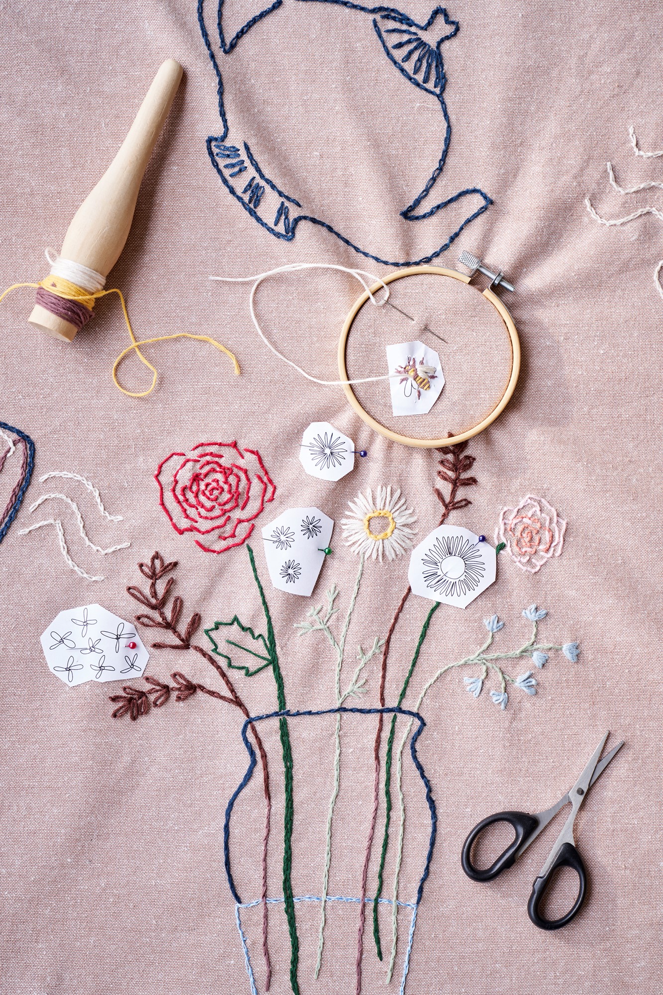 Embroidery frame Bamboo. 7.5 cm.