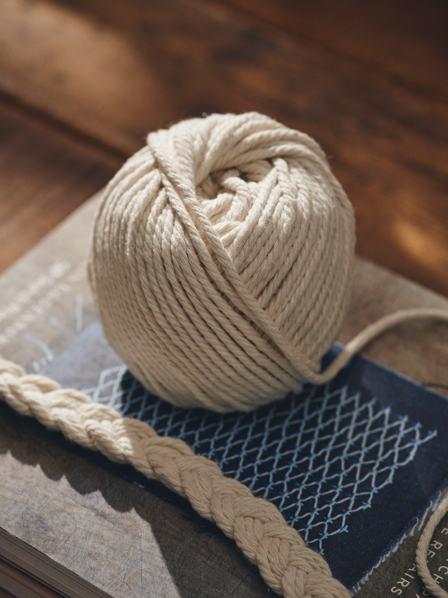 Macrame yarn Cotton. 3 mm x 50 m. 140 g.