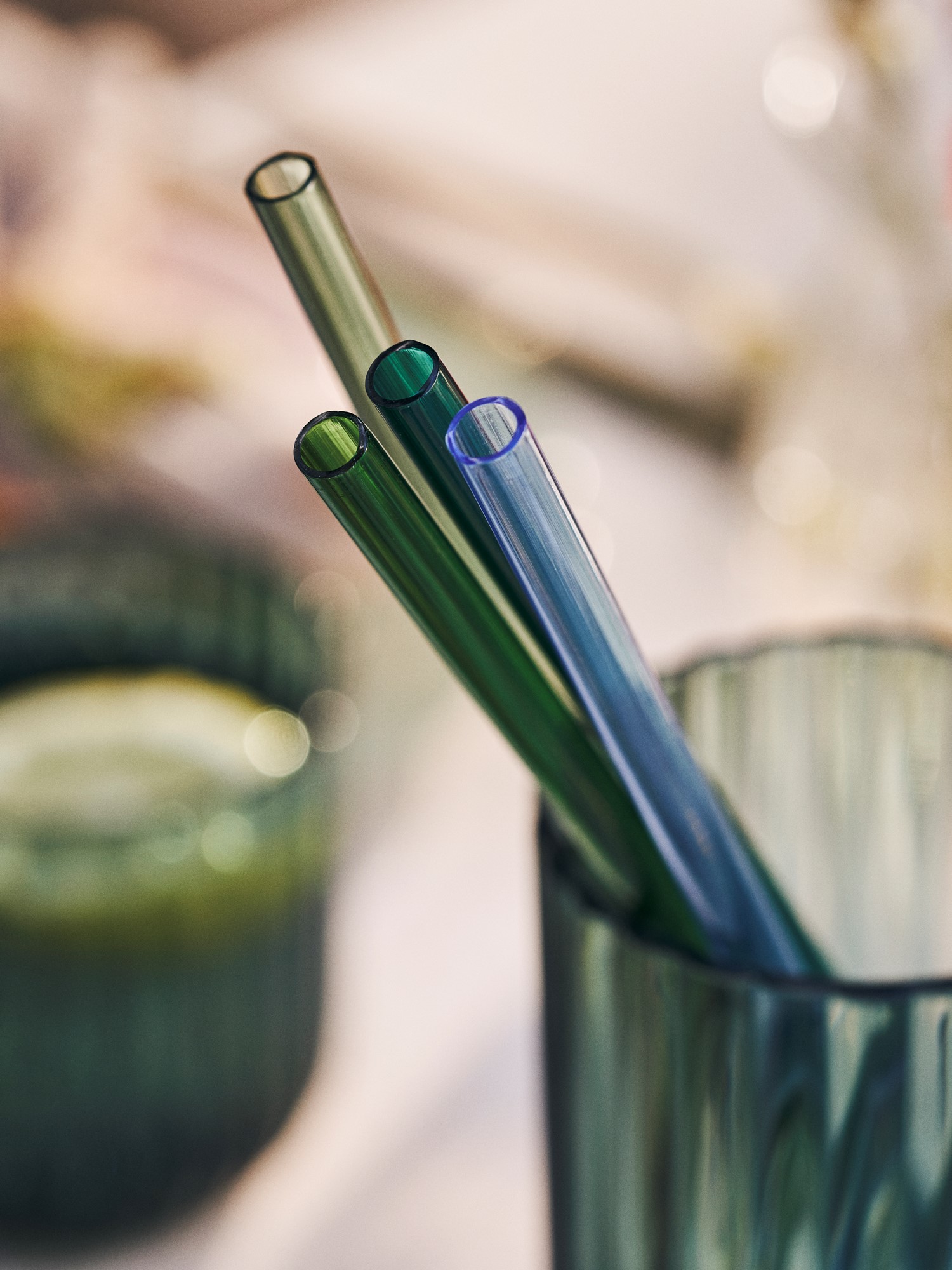 Reusable plastic straws 20 cm. 4 pcs.