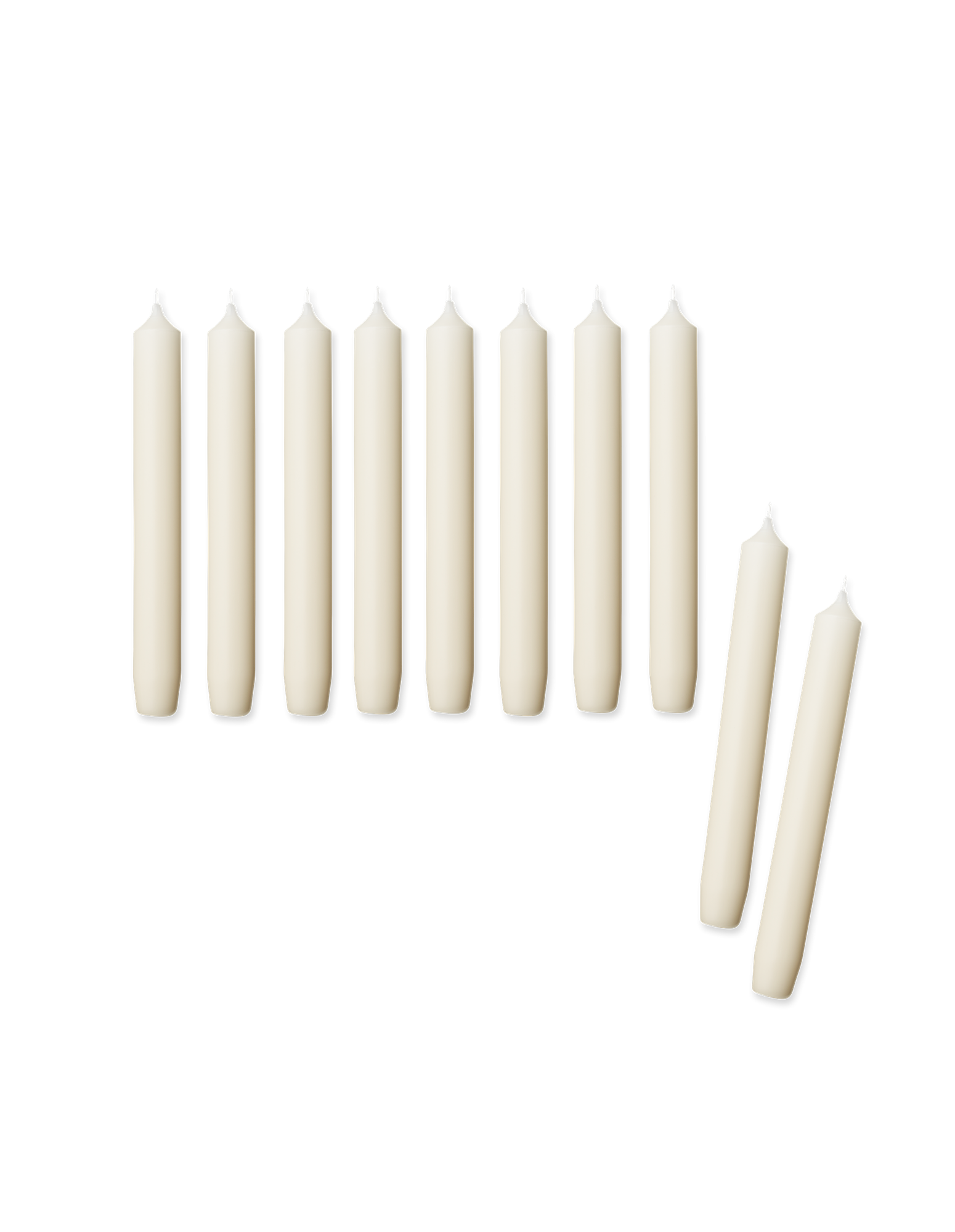 Taper candles 19 cm 10 pcs Paraffin. Ø2,2 x 19 cm. 10 pcs.