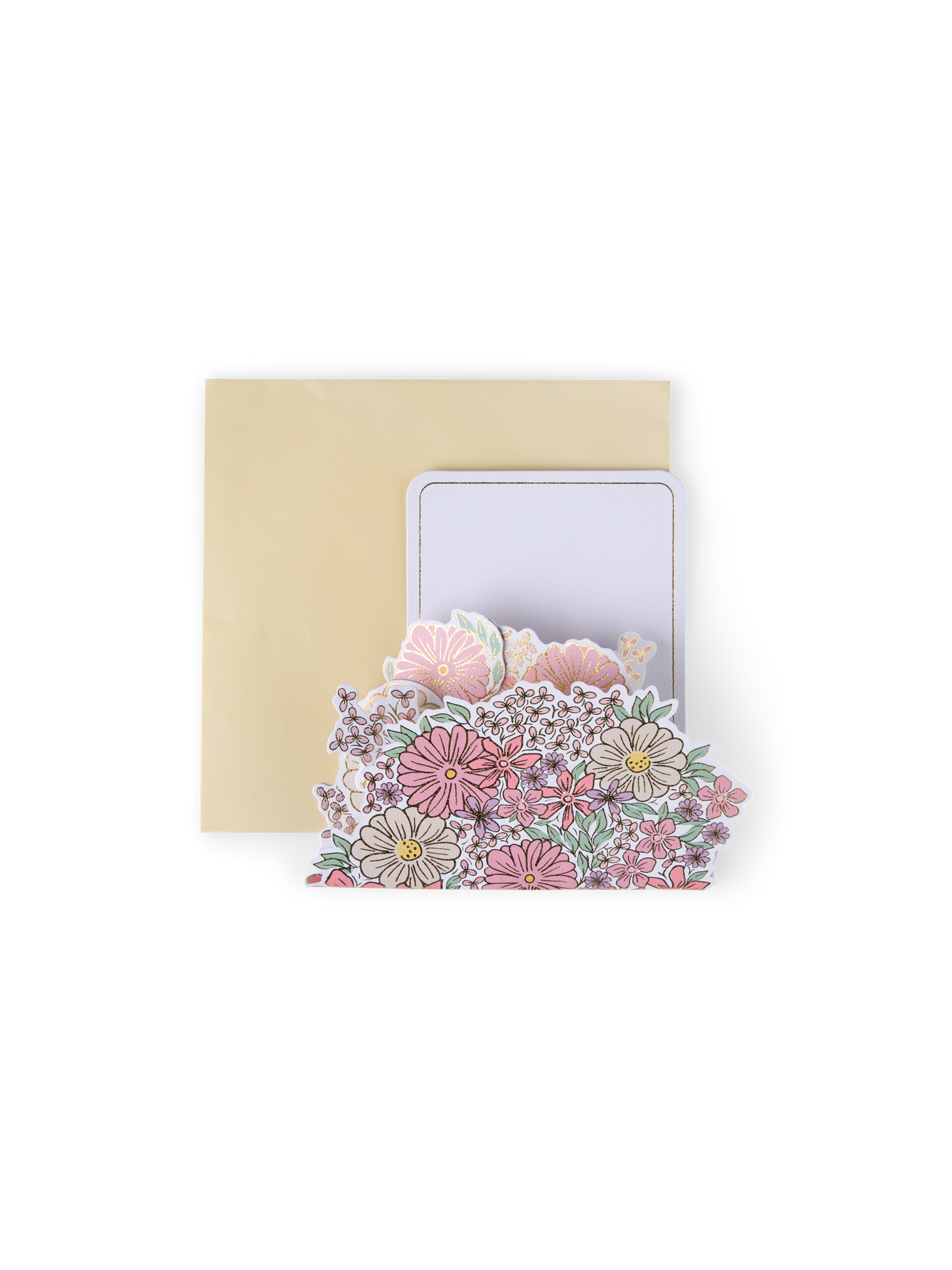 Pop-up flower card Paper. 14.5 x 15 cm. Envelope included.