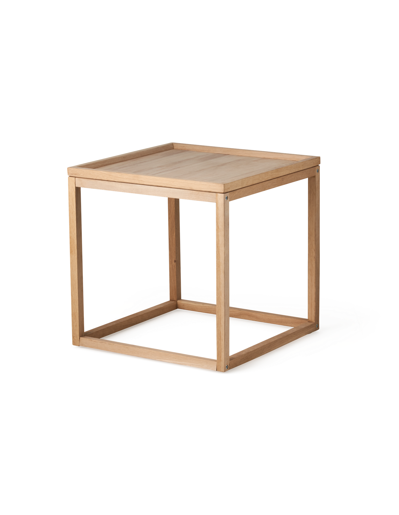 Coffee table Oak wood. 50 x 50 x 50 cm.