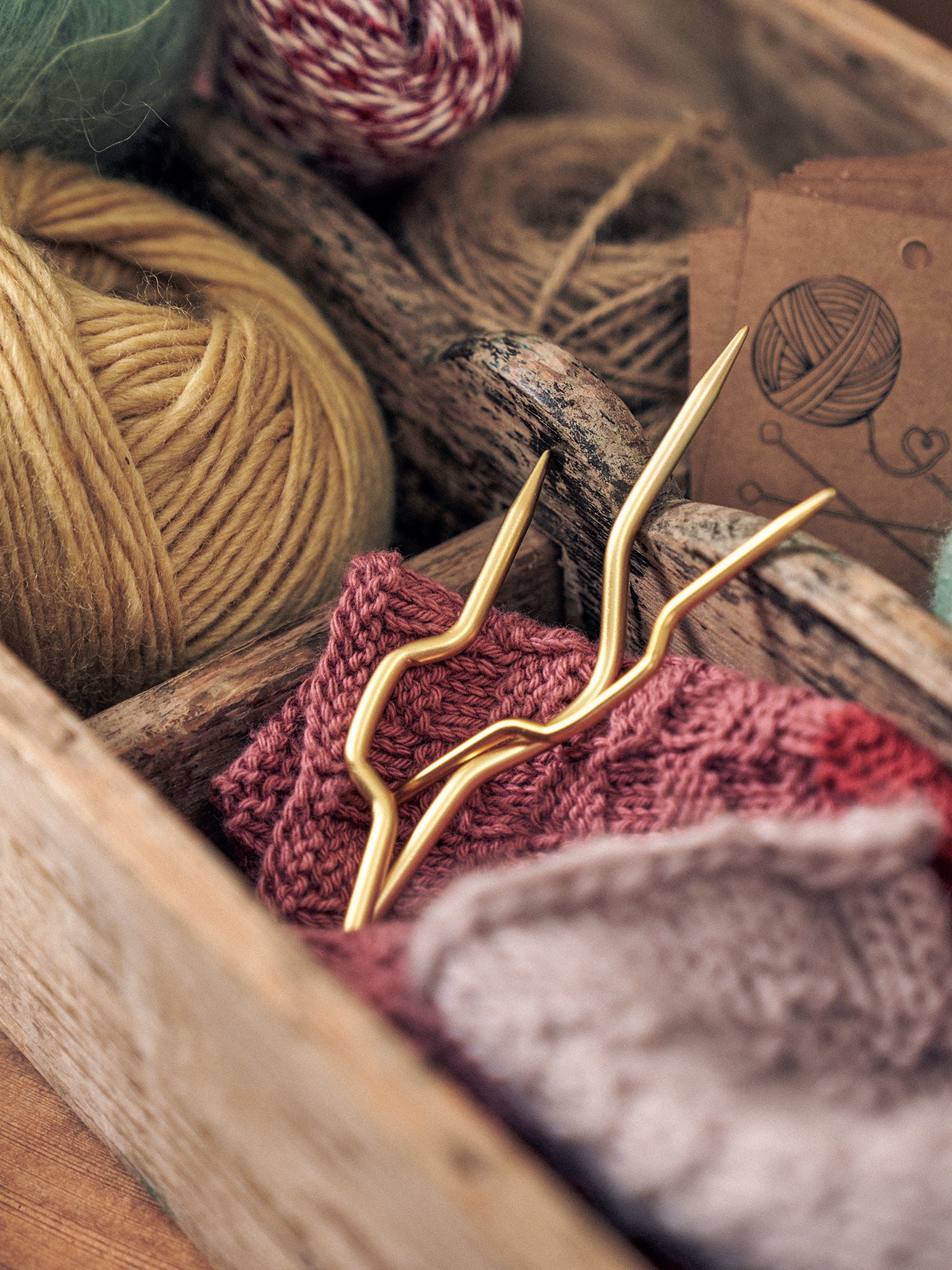 Cable knitting needles 13/10/9 cm. 3 pcs.