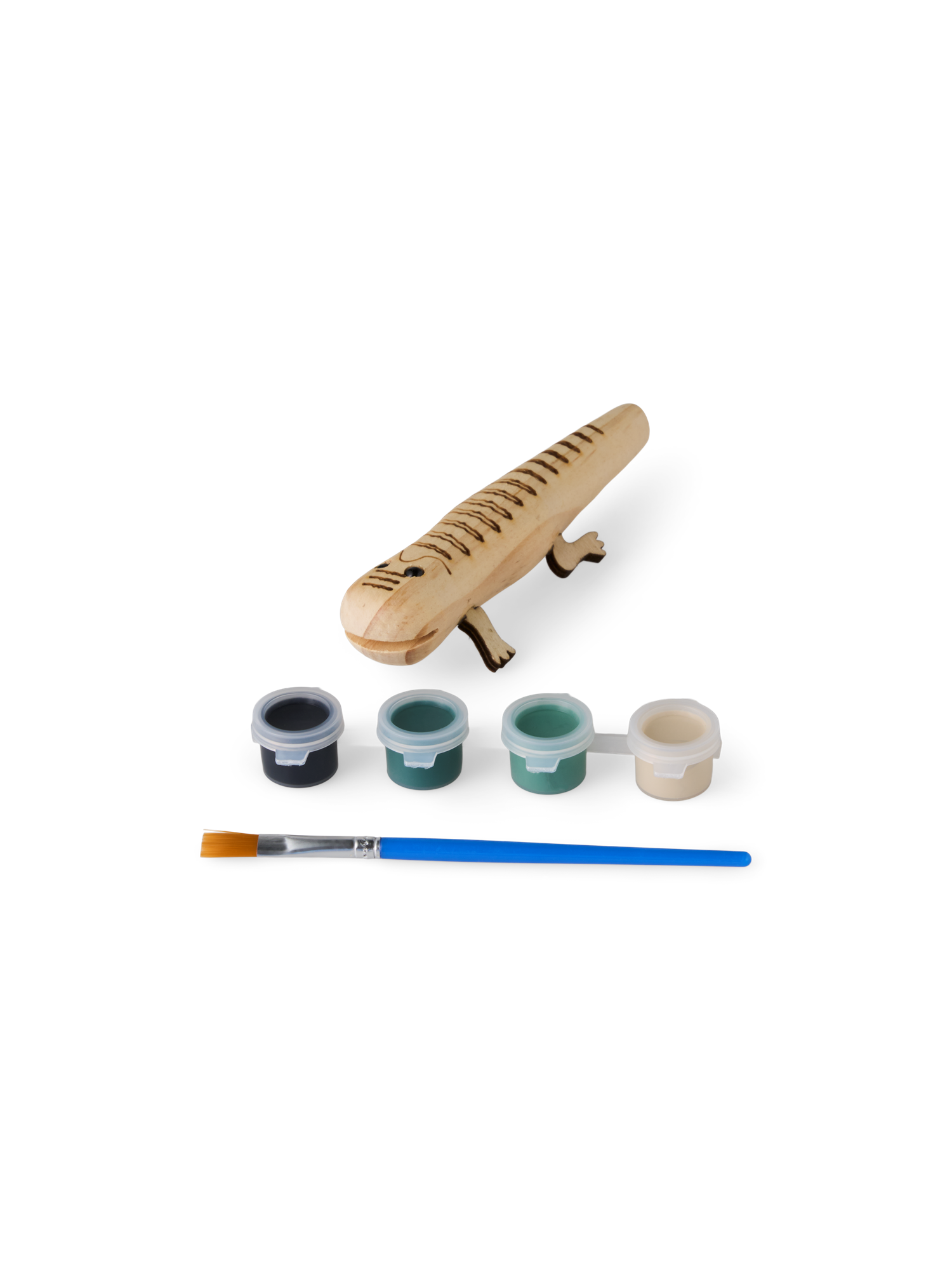 DIY kit crocodile Poplar wood. Paint and brush included.