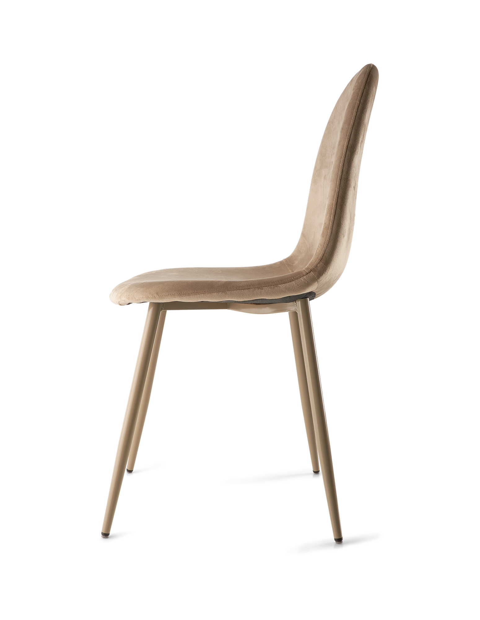 Velvet chair Polyester/iron/poplar wood/foam. 40,5 x 44,5 x 89 cm.