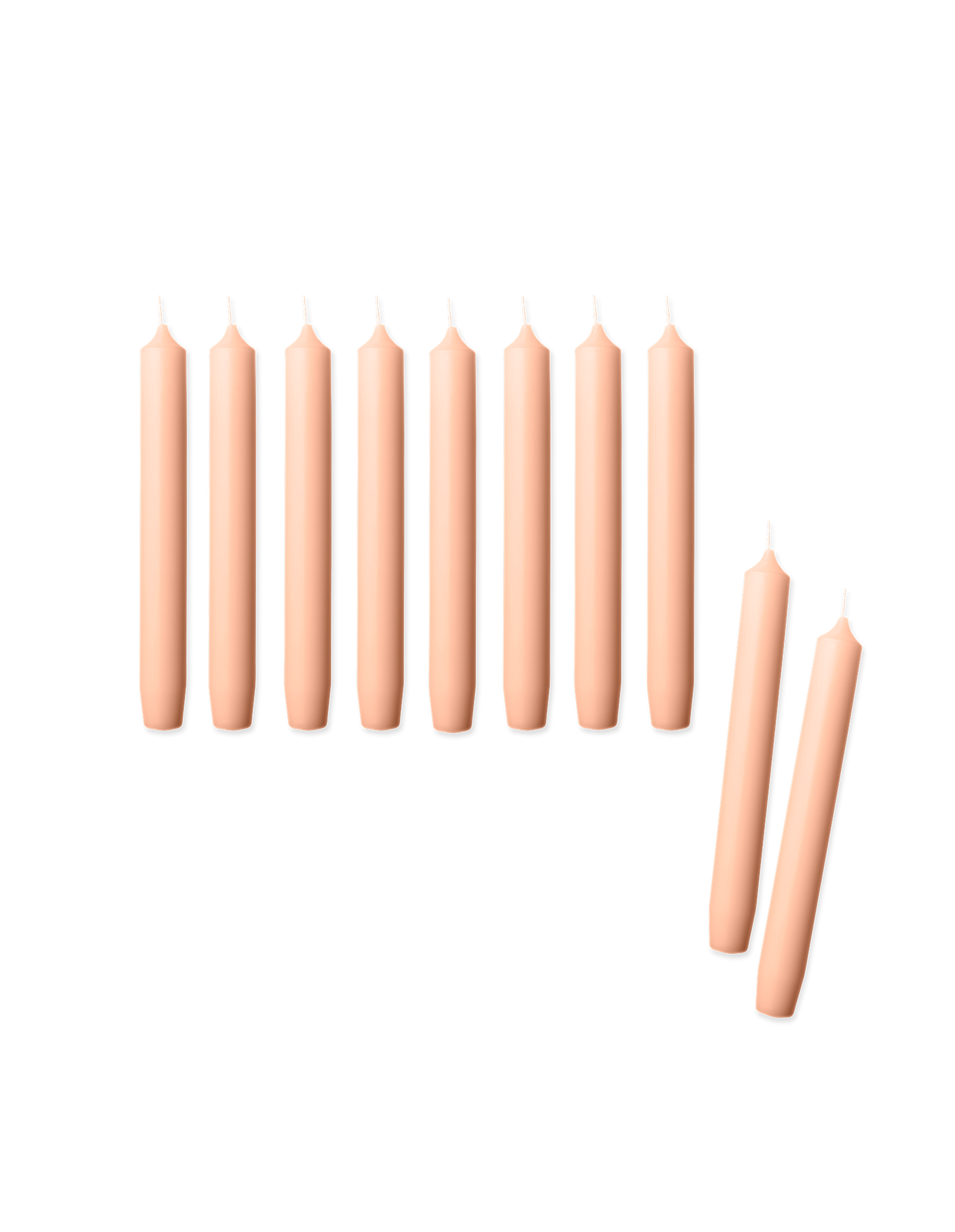 Taper candles 19 cm 10 pcs Paraffin. Ø2,2 x 19 cm. 10 pcs.
