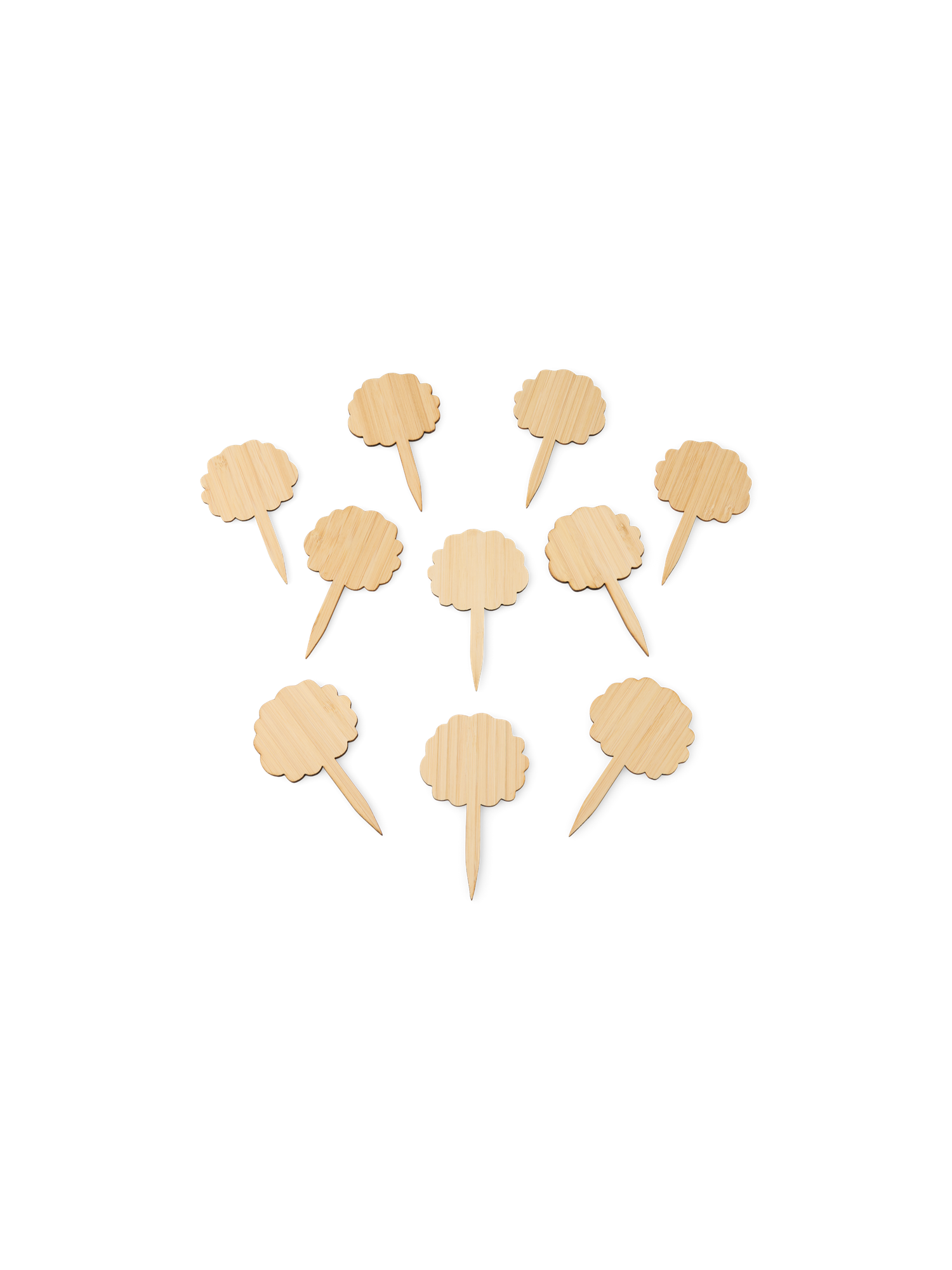 Plant markers Bamboo. 6 x 10 cm. 10 pcs.