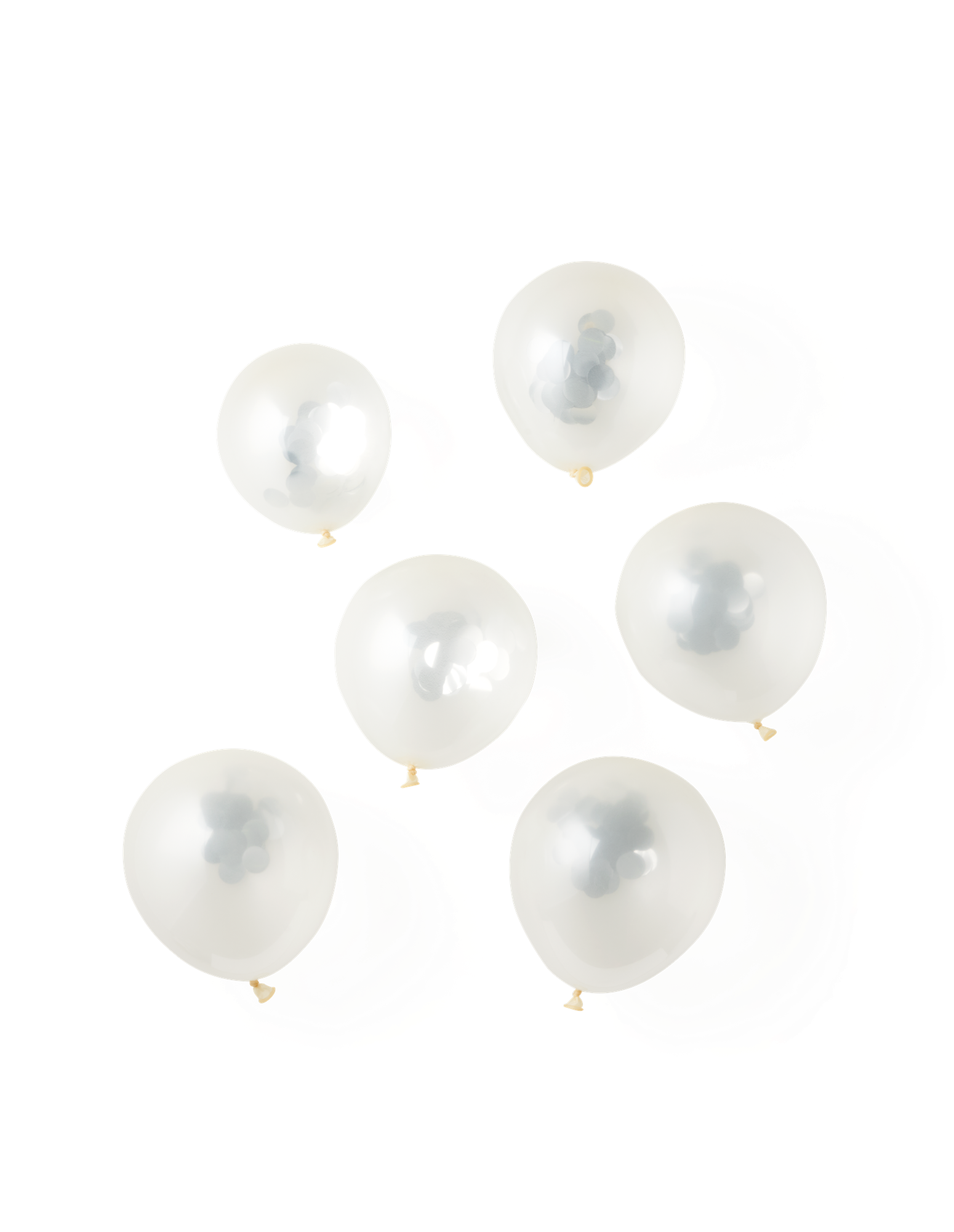 Balloons with confetti Latex. 30 cm. 6 pcs.