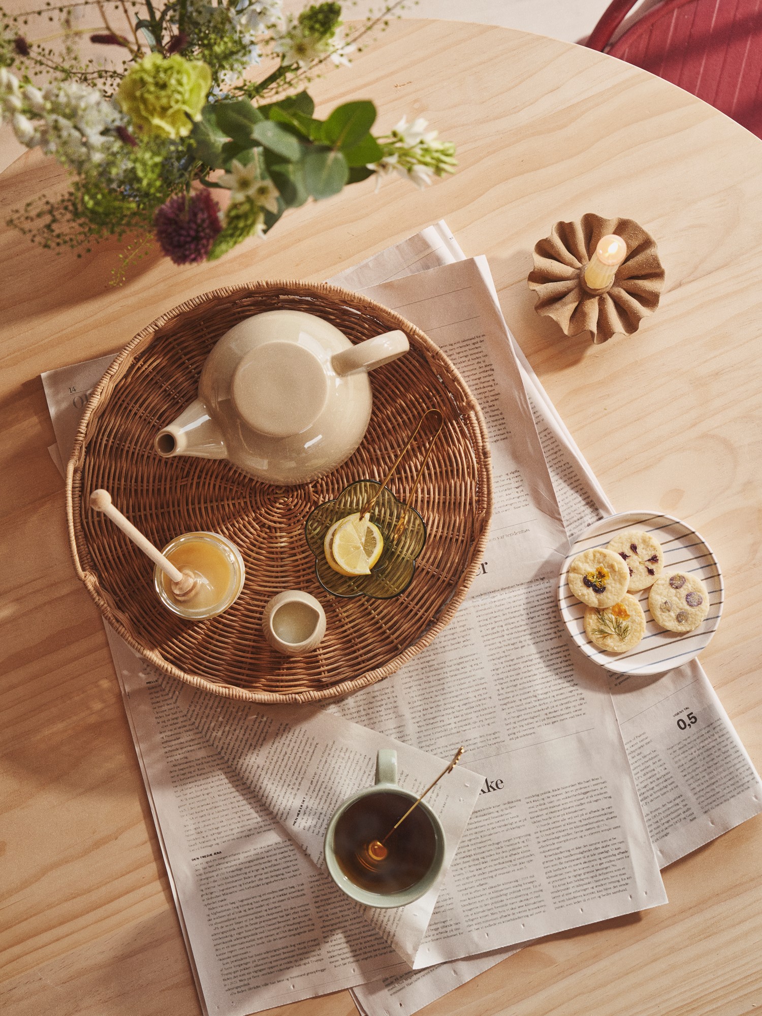 Tray Rattan. Ø35 x 10 cm.