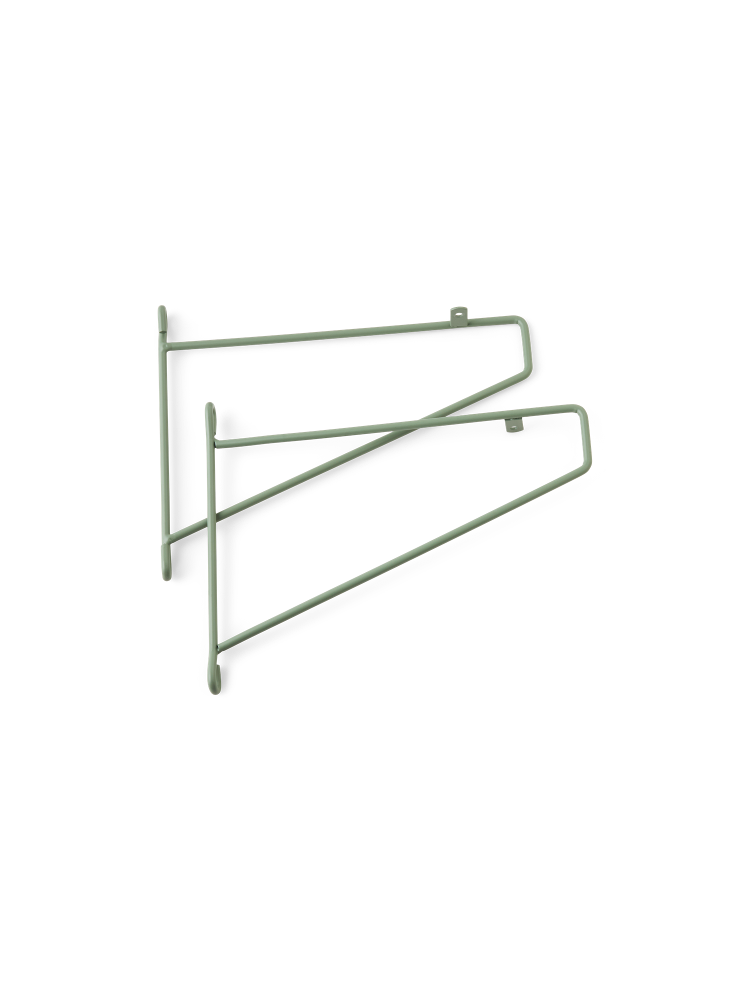 Bracket set for shelf Iron. 21.5 x 17.5 cm.