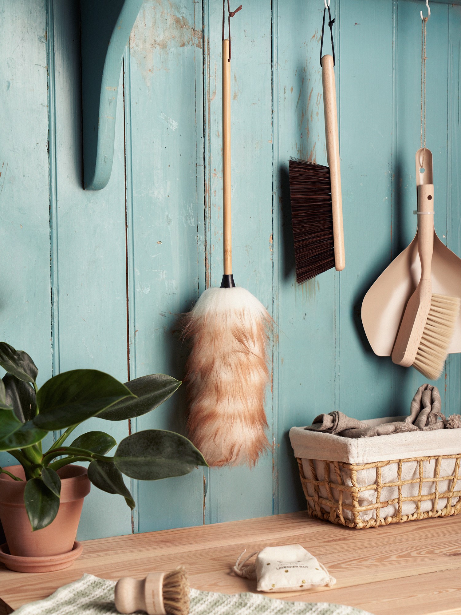 Cleaning duster Wool/bamboo. 55 cm.