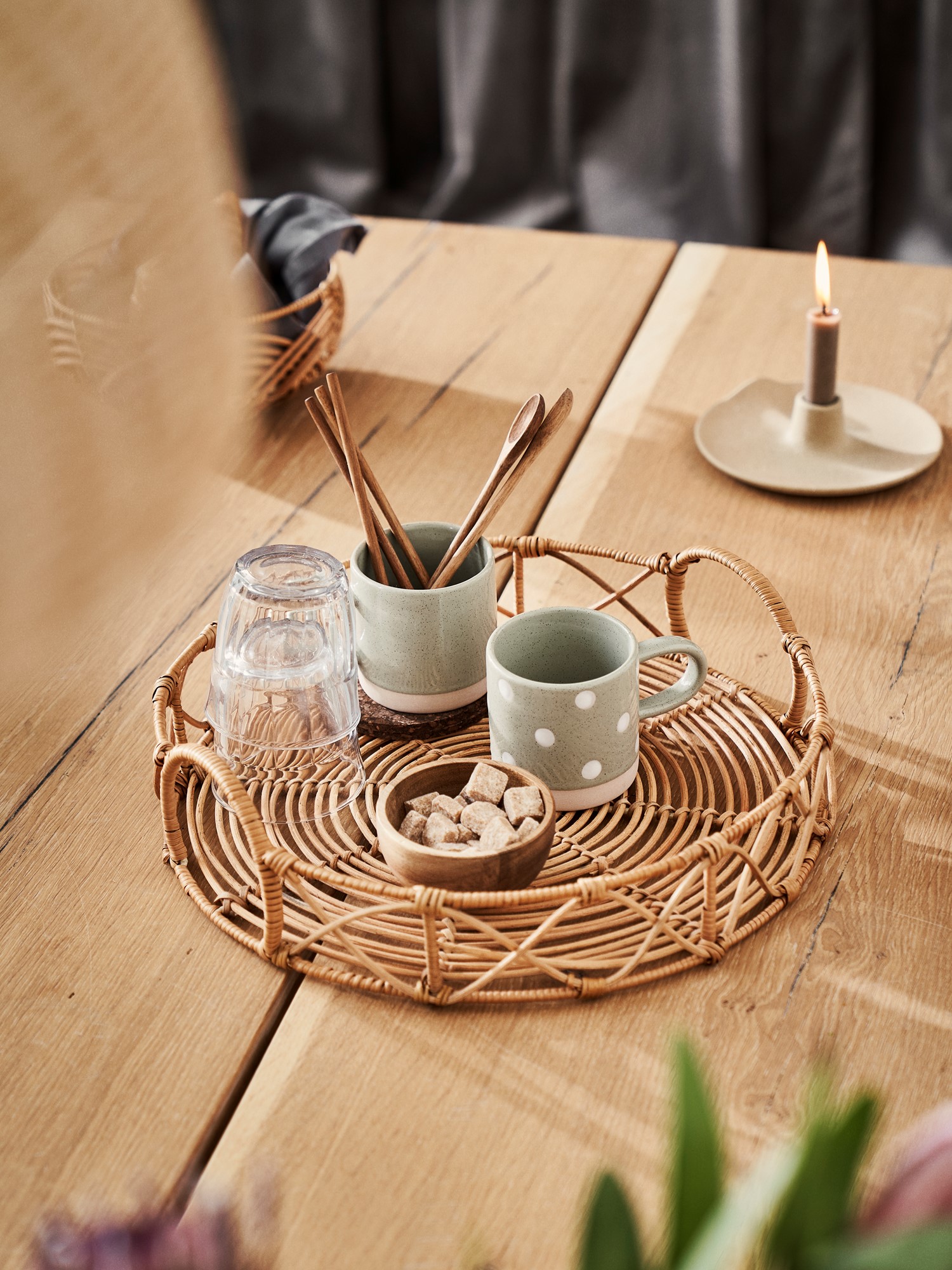 Tray Rattan. Ø35 x 7 cm.