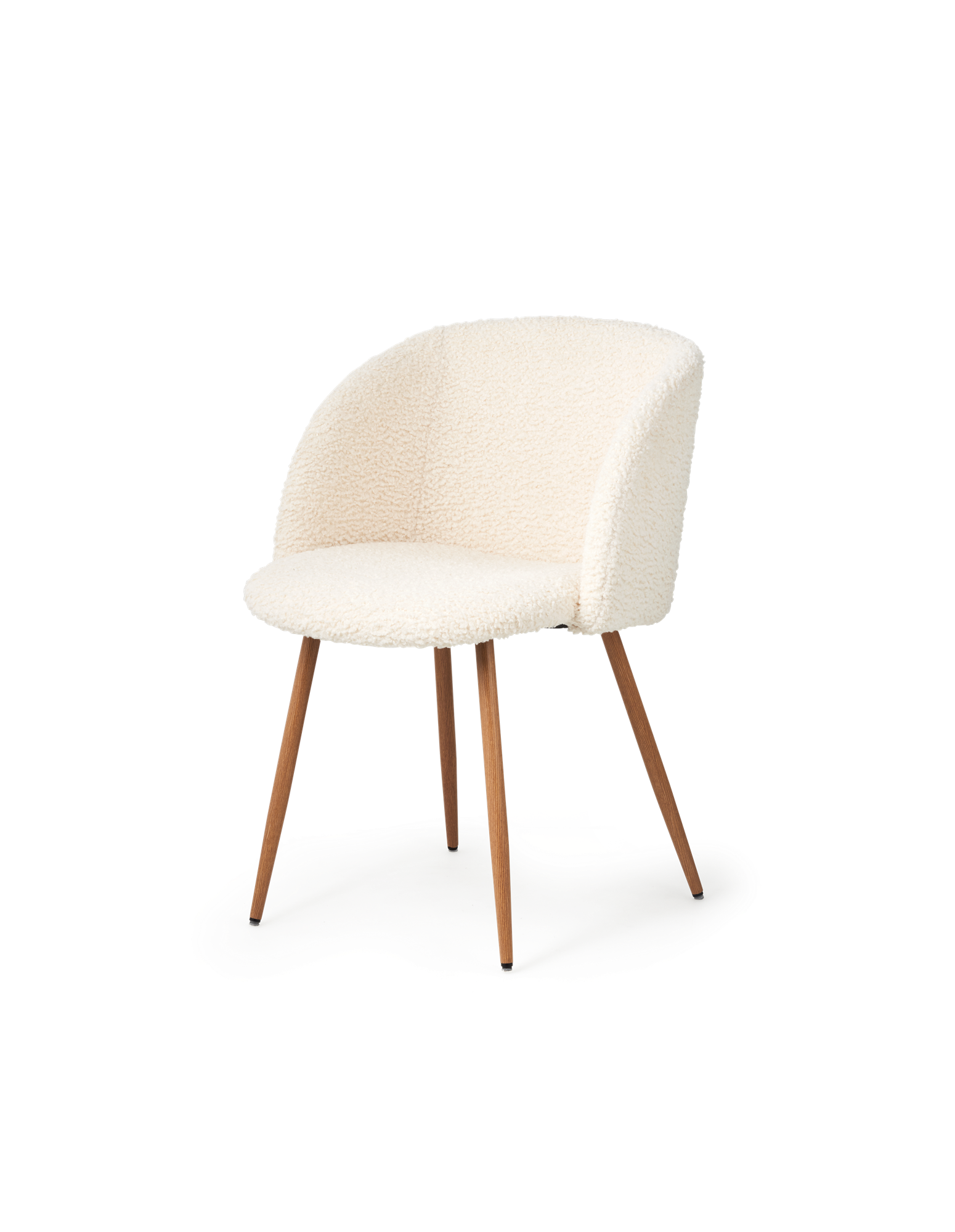Chair with teddy fabric Polyester/polyurethane/steel. 54 x 47 x 81 cm.