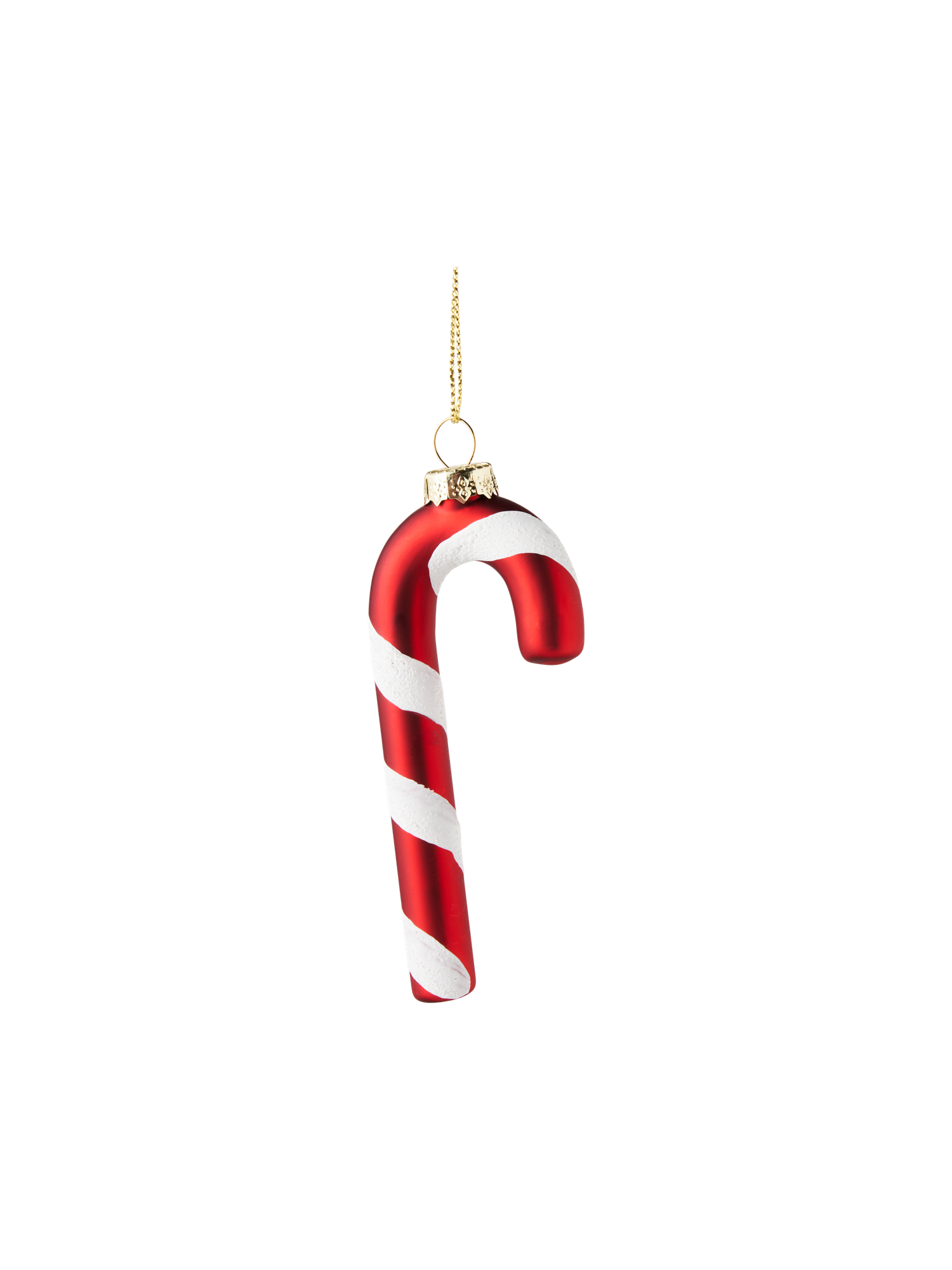 Candycane ornament Glass. 9.4 cm.