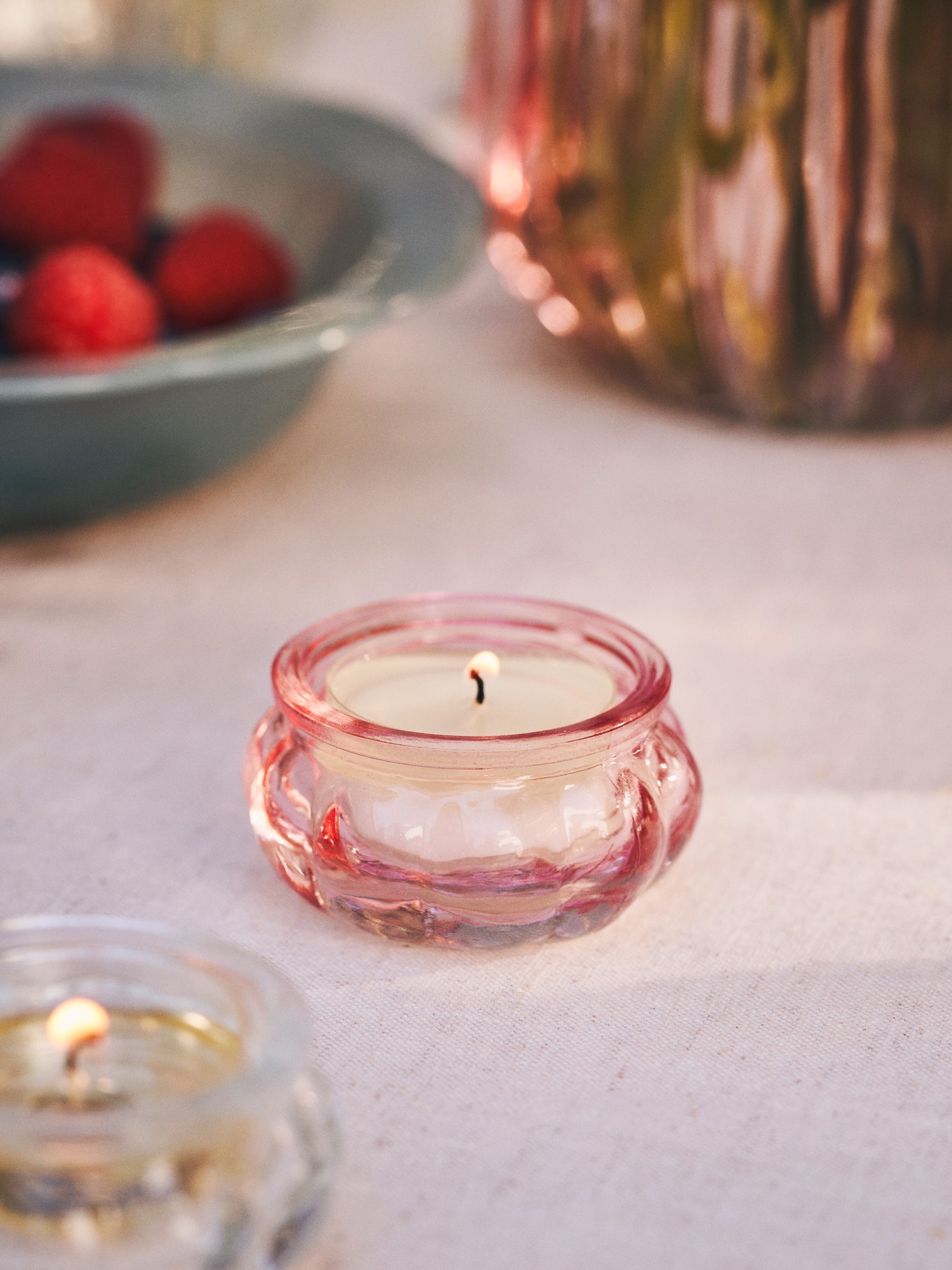 Tealight holder Glass. Ø6 x 3 cm.