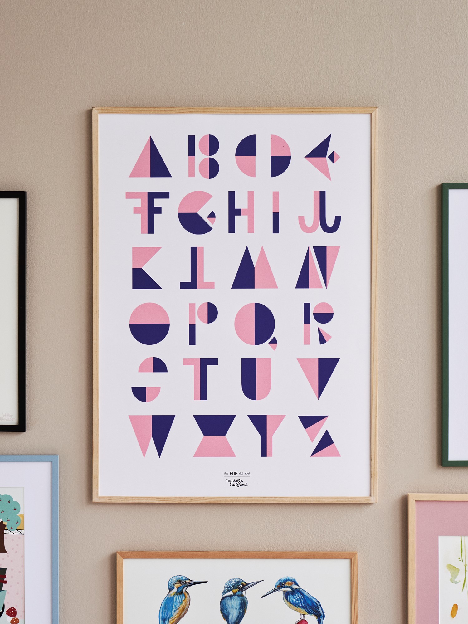 Flip pink 50 x 70 Michelle Carlslund.