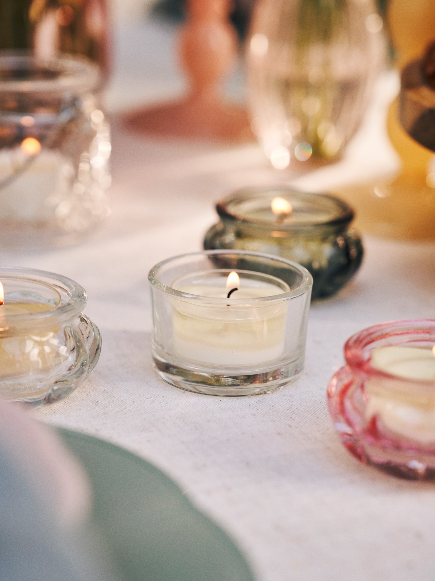 Tealight holder Glass. 5 x 3 cm.