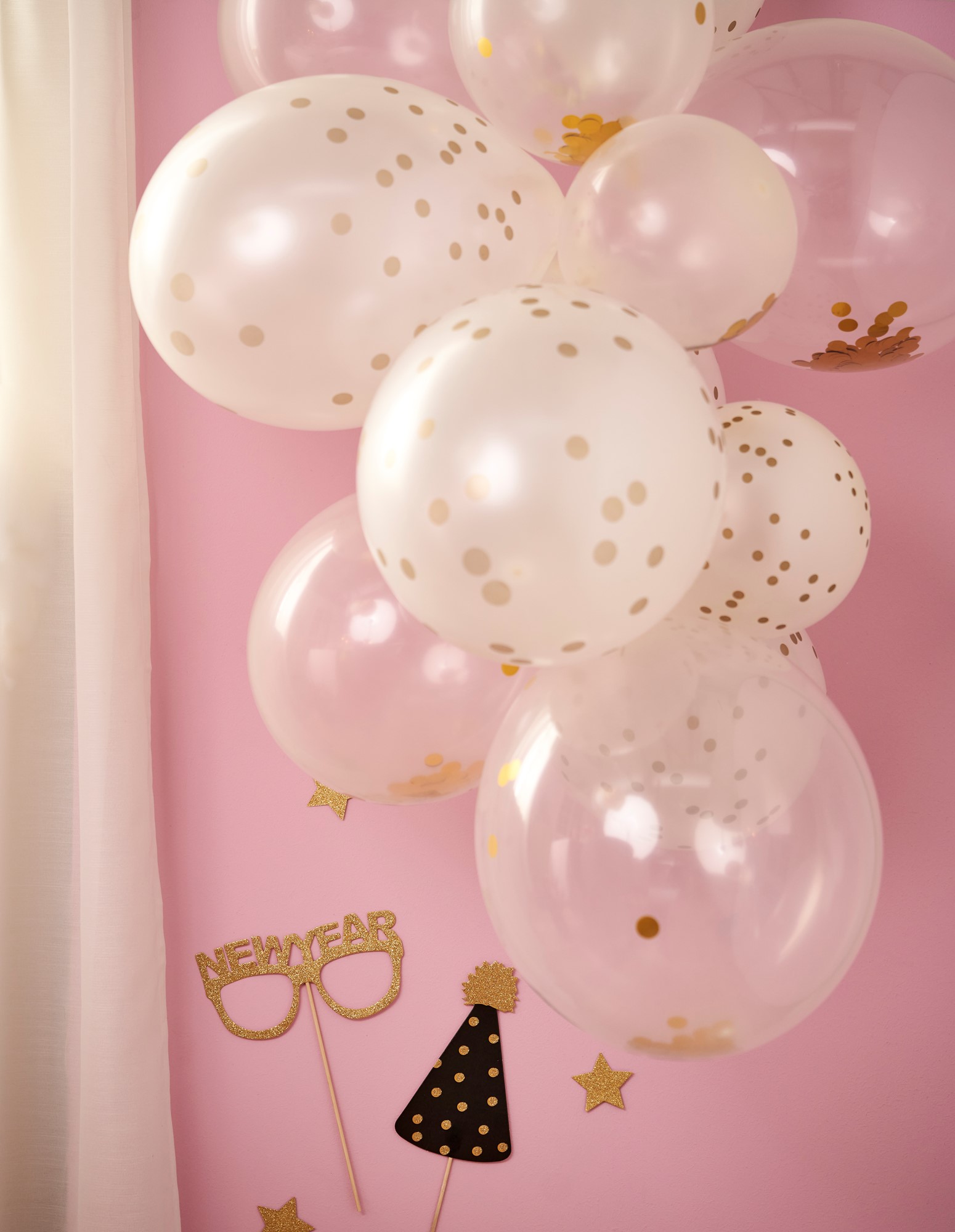 Balloons with confetti Latex. 30 cm. 6 pcs.