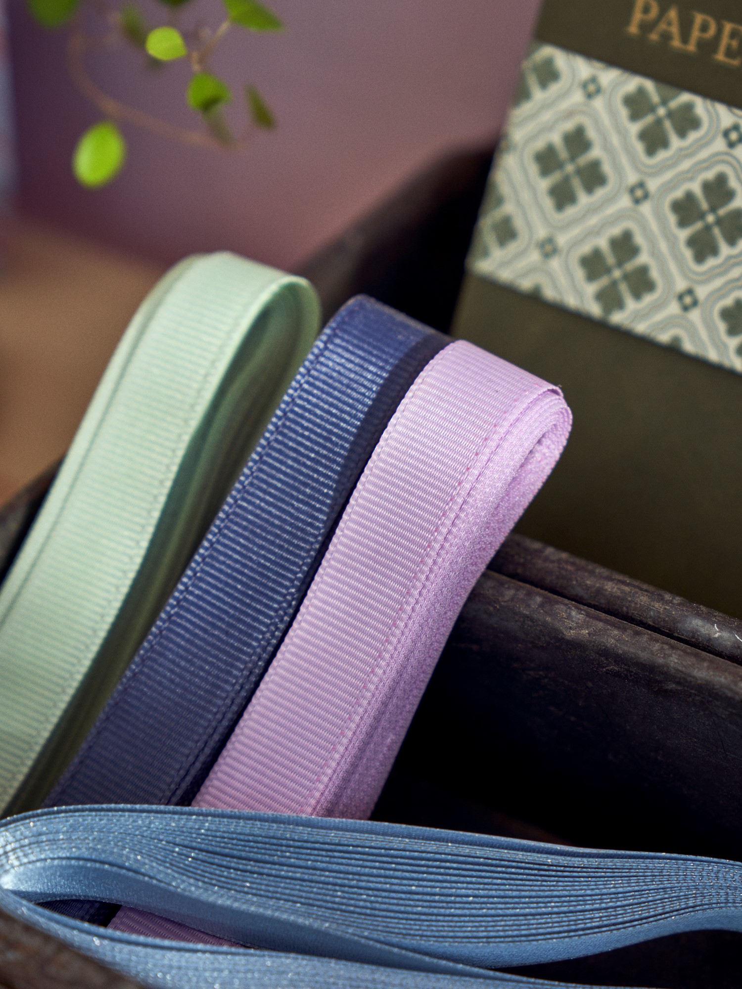 Grosgrain ribbon Recycled polyester. 15 mm x 5 m.