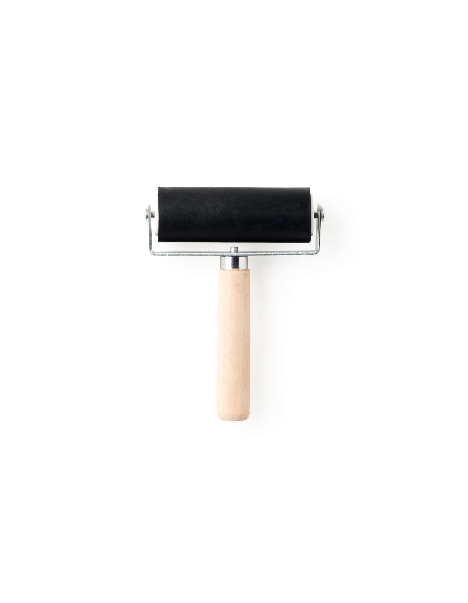 Paint roller for linocut Thermoplastic rubber/poplar wood. 10 cm.