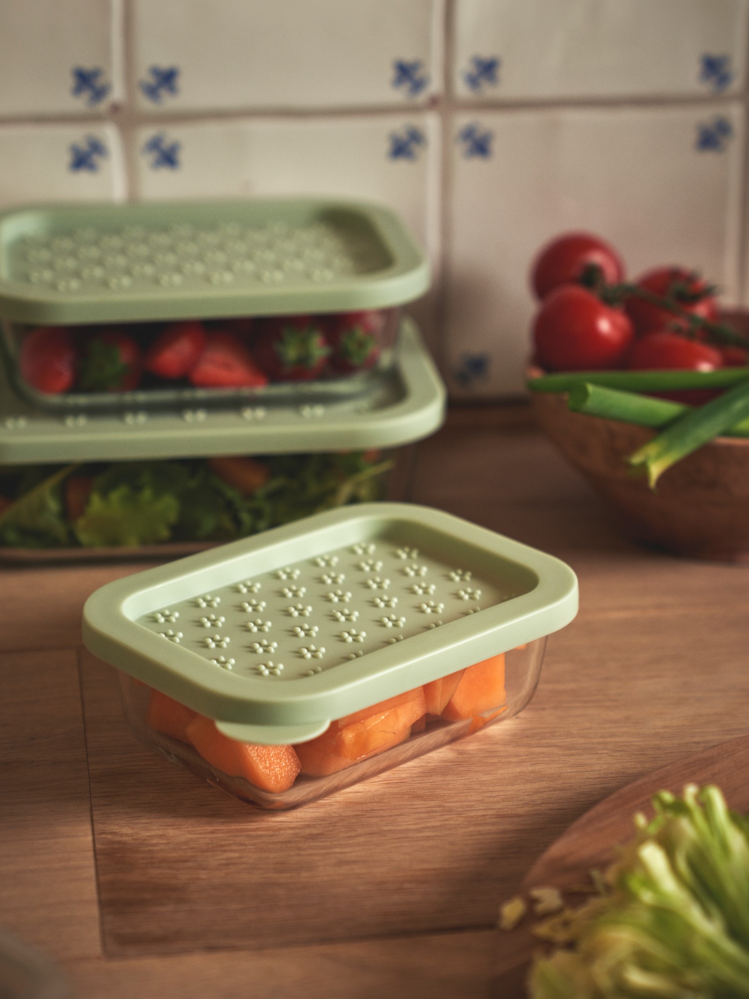 Decorative container Glass/polypropylene. 400 ml.