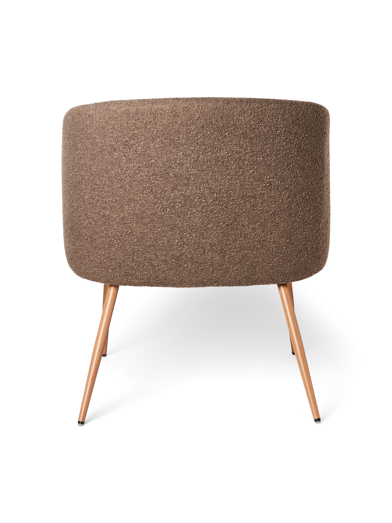 Lounge chair with bouclé fabric Iron/polyester/polyurethane. 67 x 43,5 x 78 cm.