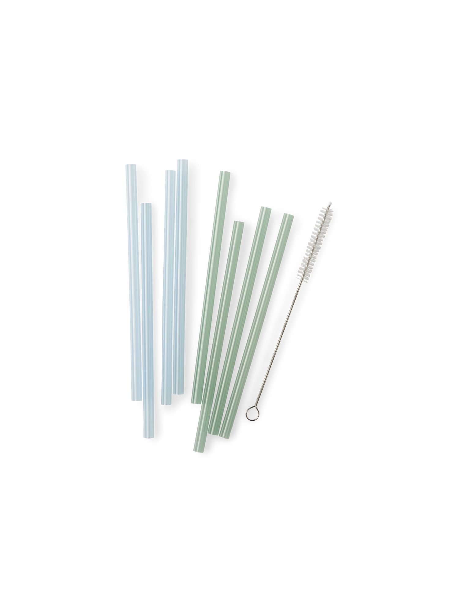 Drinking straws 8-pack 17 cm. 8 pcs. With brush.
