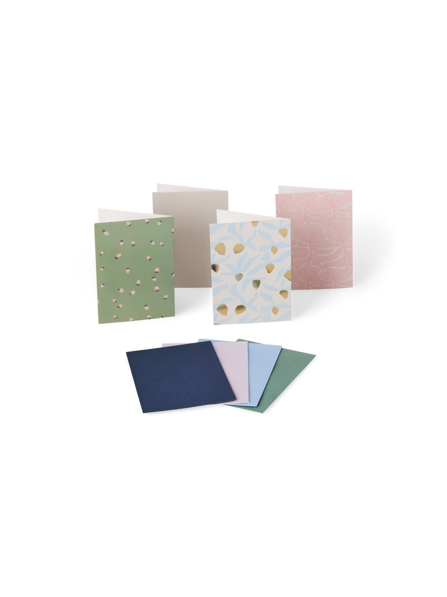 Cards with envelopes Paper. 8 x 11 cm. 4 pcs.
