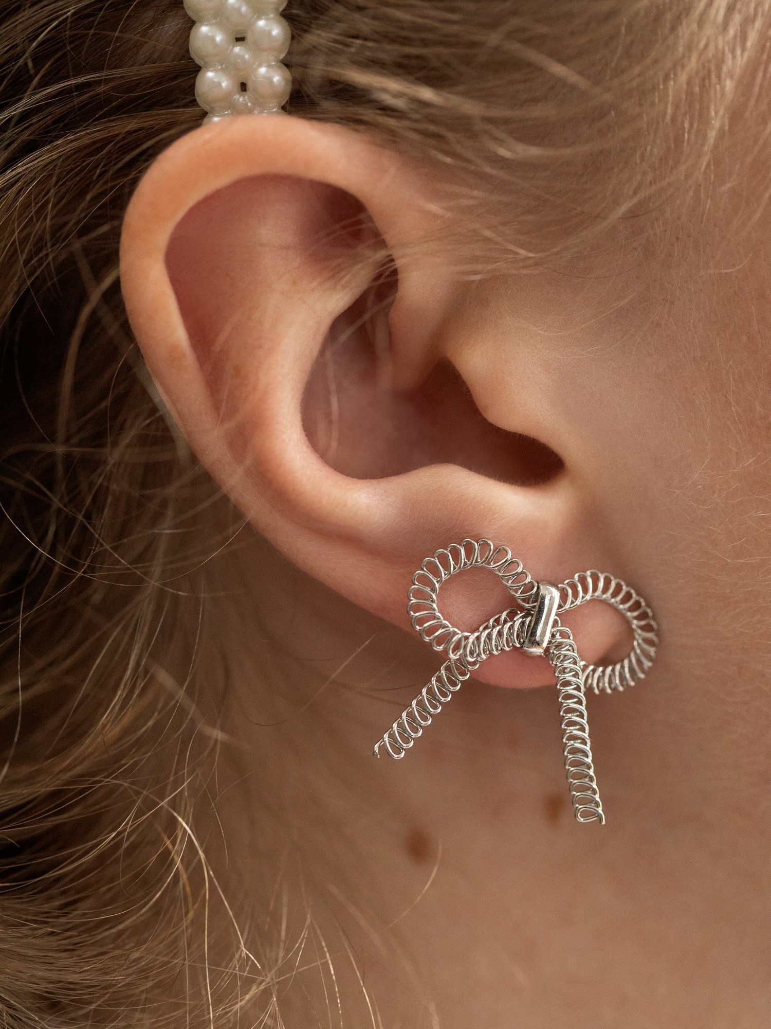 Earrings Iron. 3 x 2.5 cm.