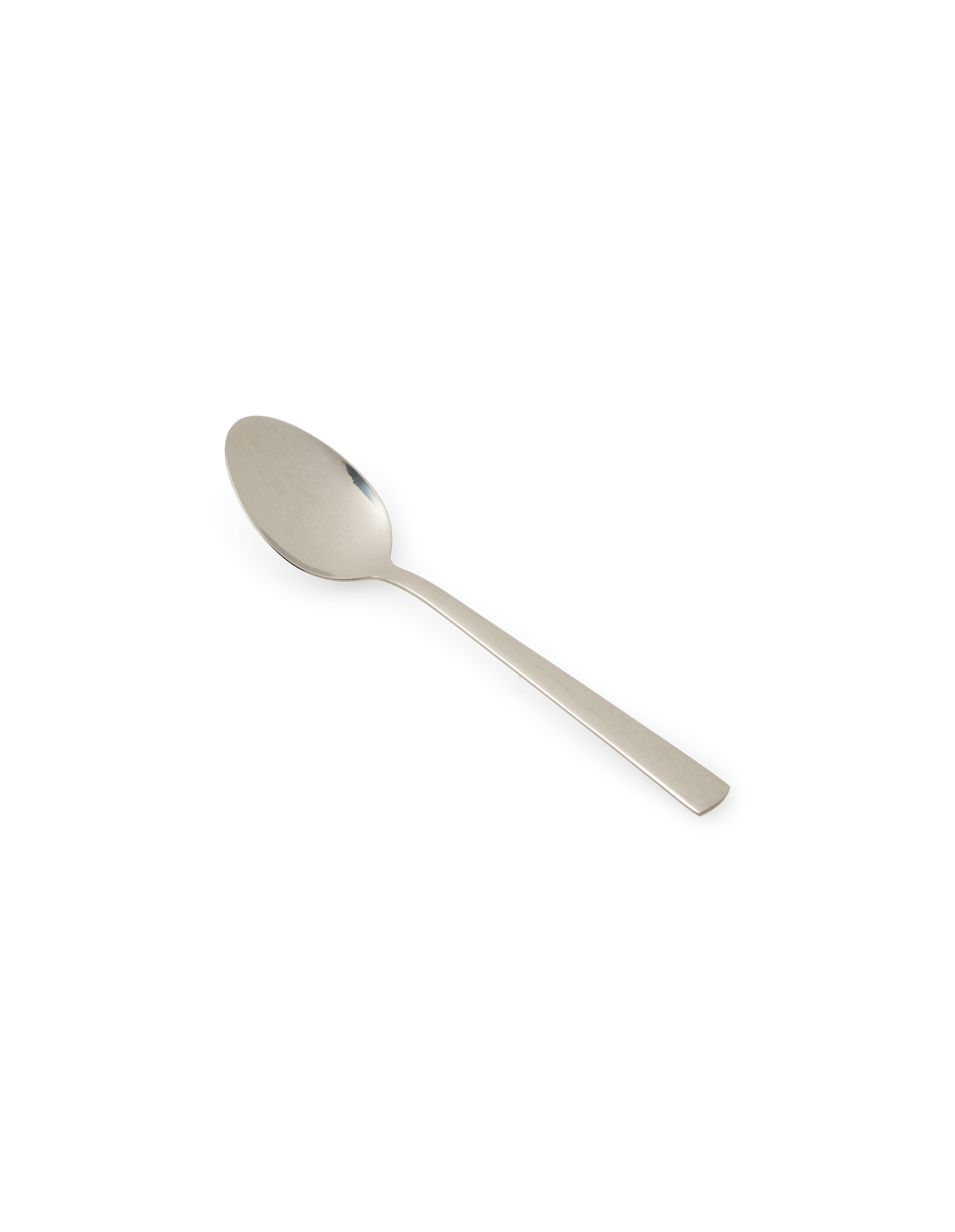 Spoon with shiny finish Stainless steel. 19.8 cm.