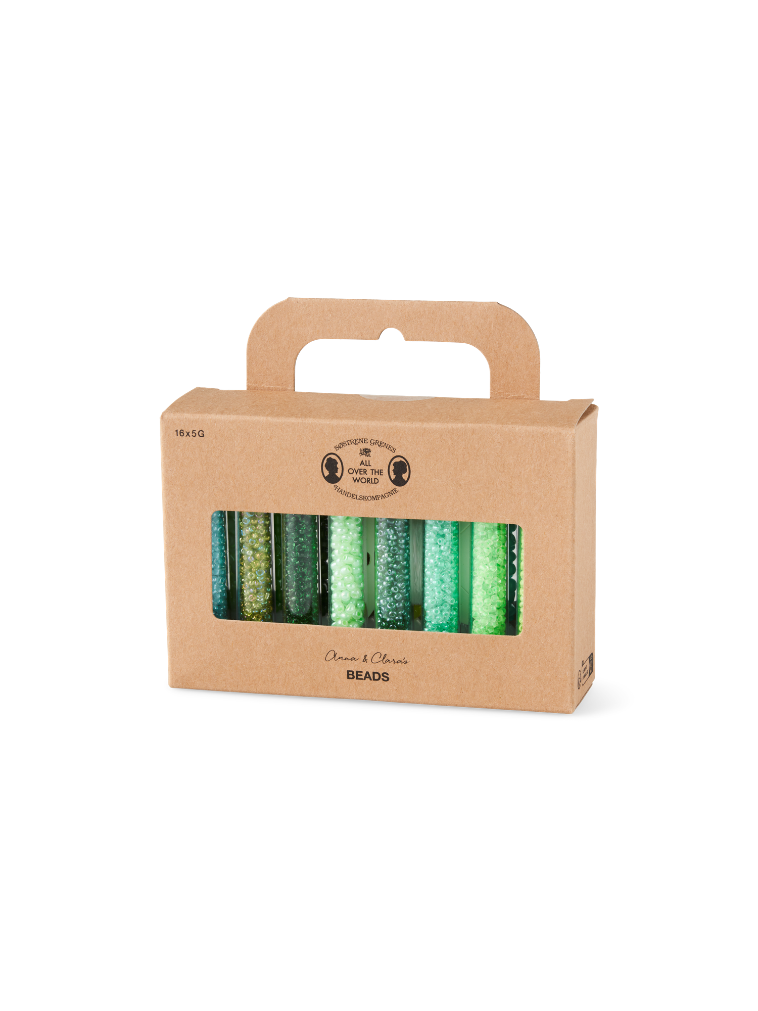 Beads set 2 sizes. 16 x 5 g.