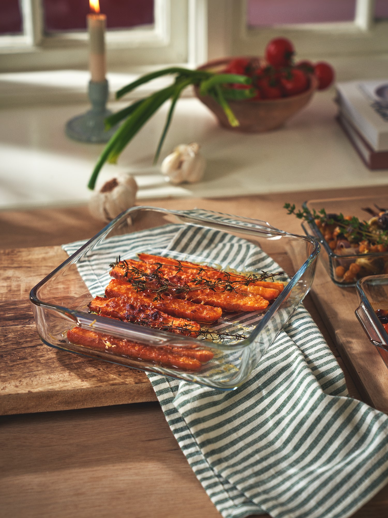 Casserole dish Glass. 24 x 20 cm. 1.5 L.