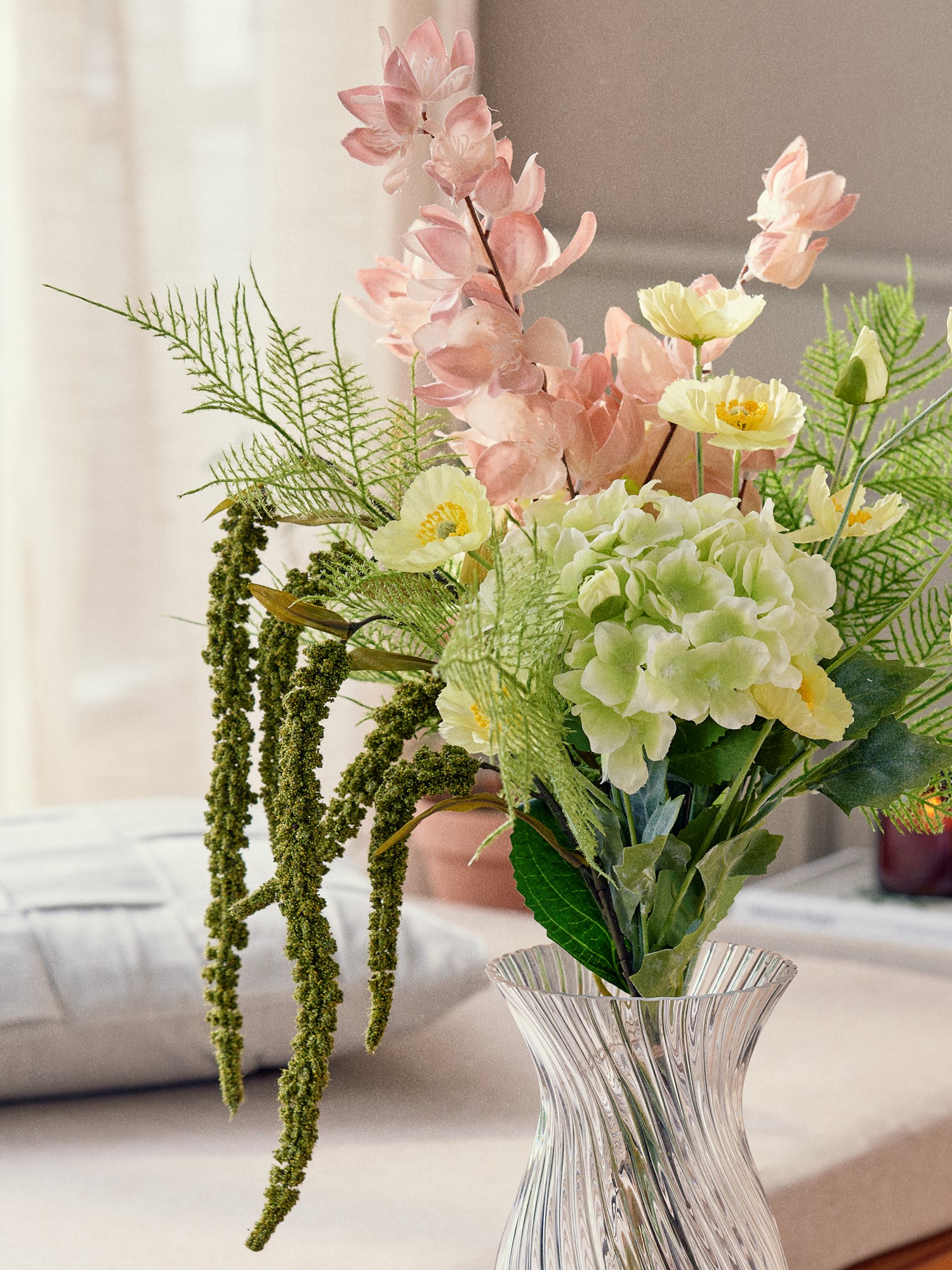 Artificial flower hydrangea 68 cm.