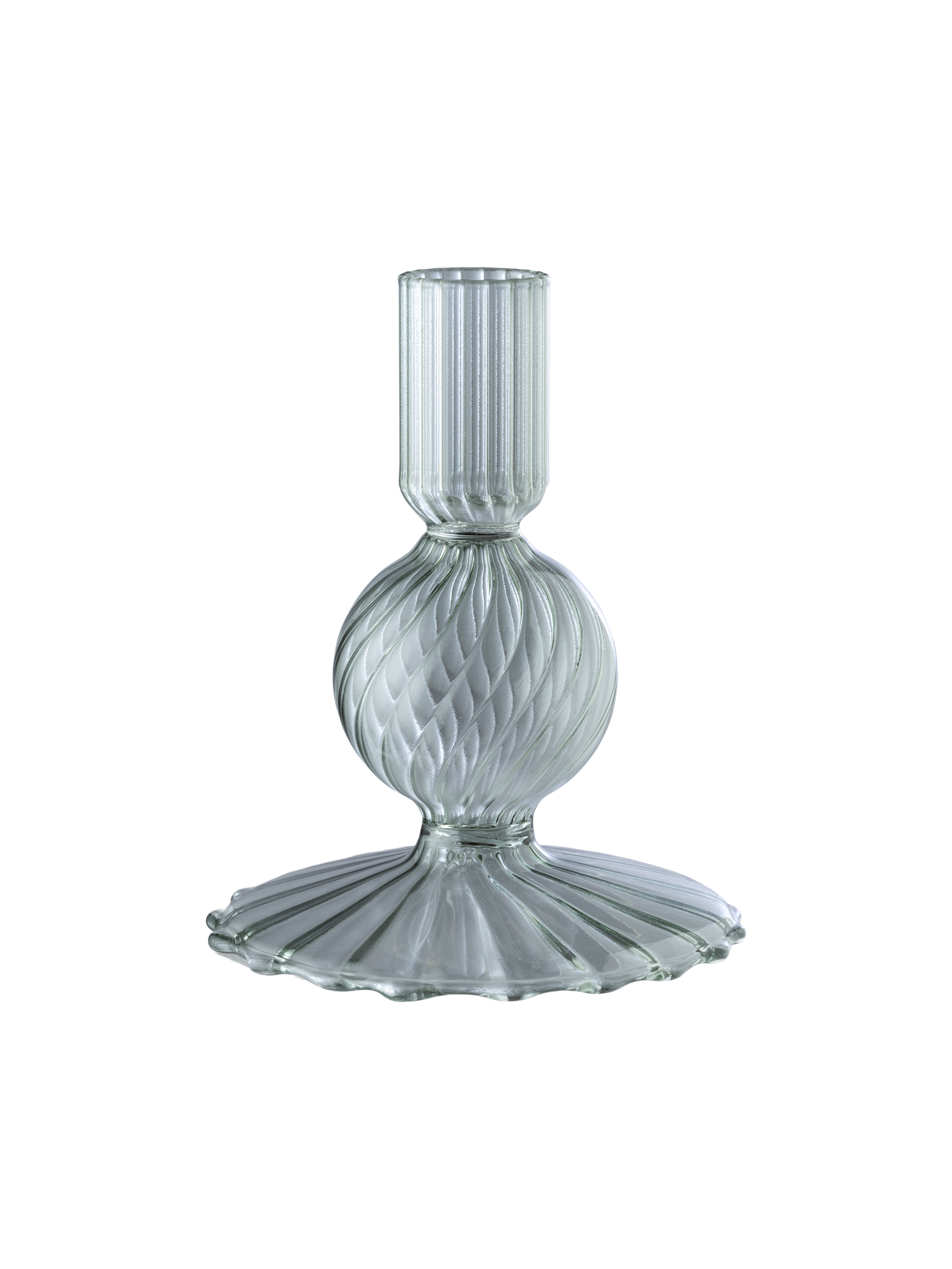 Candleholder Glass. Ø9 x 11 cm.