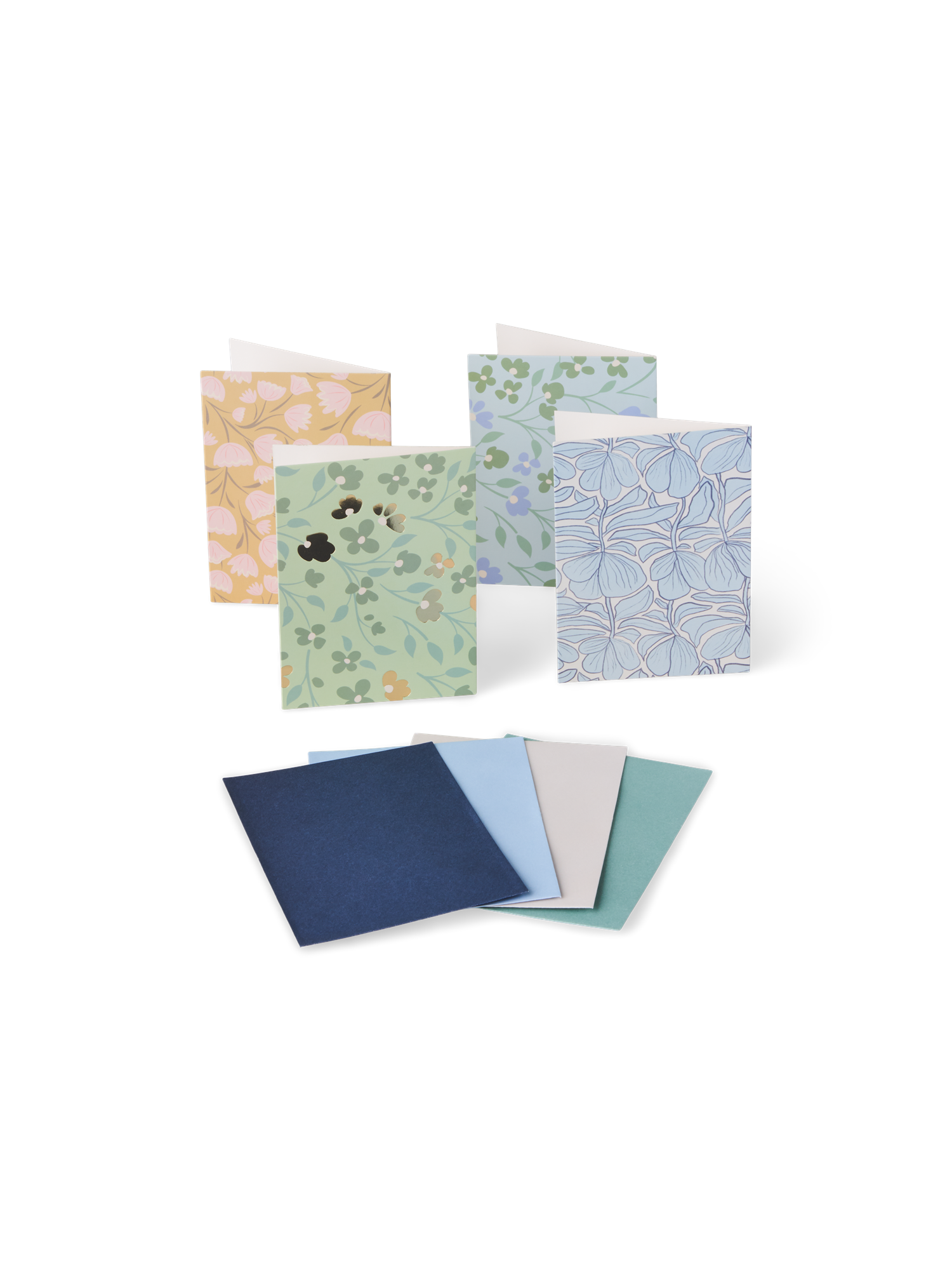 Cards with envelopes Paper. 8 x 11 cm. 4 pcs.