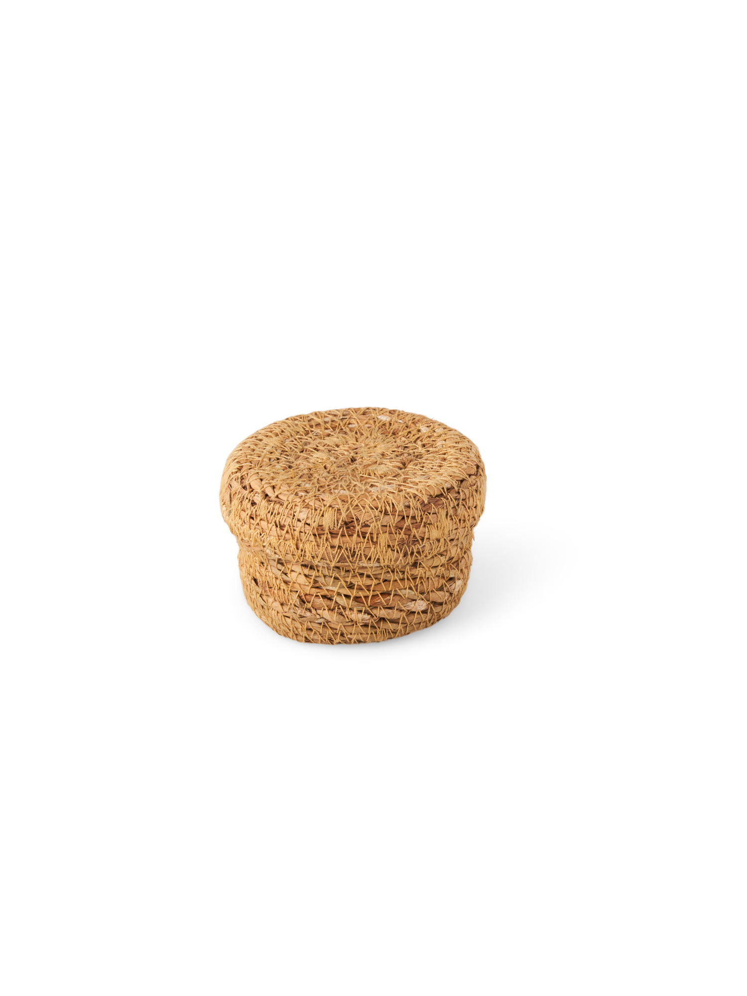 Basket with lid Seagrass. Ø9 x 5 cm.