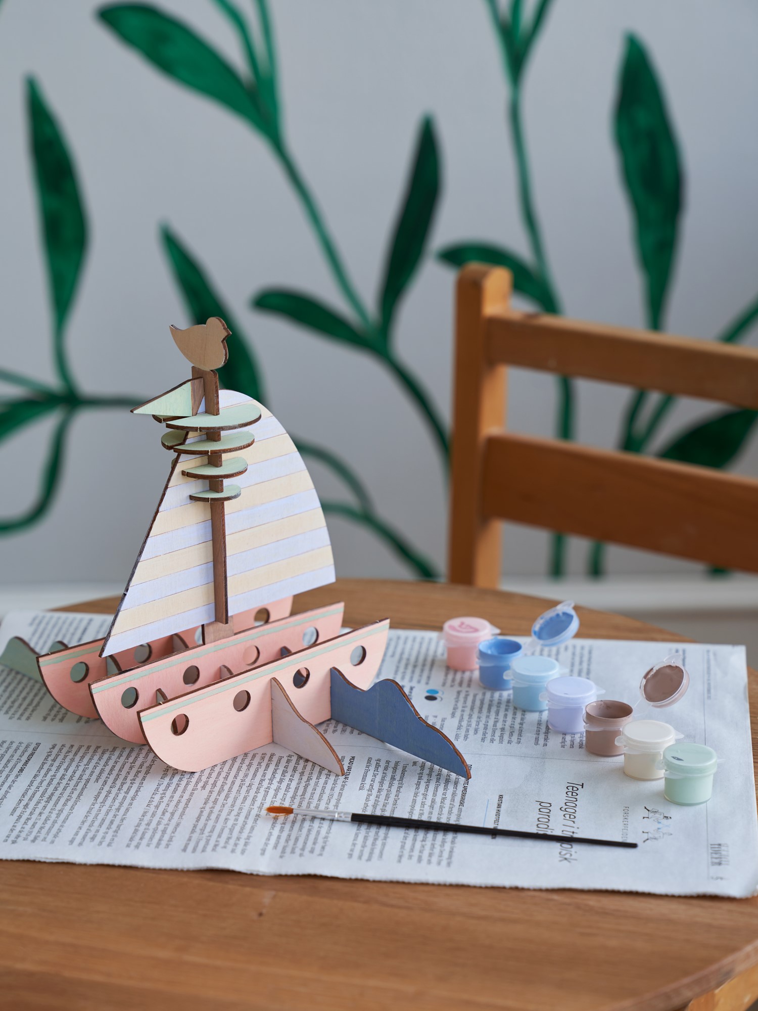 DIY wooden building set Birch wood/water-based acrylic paint.