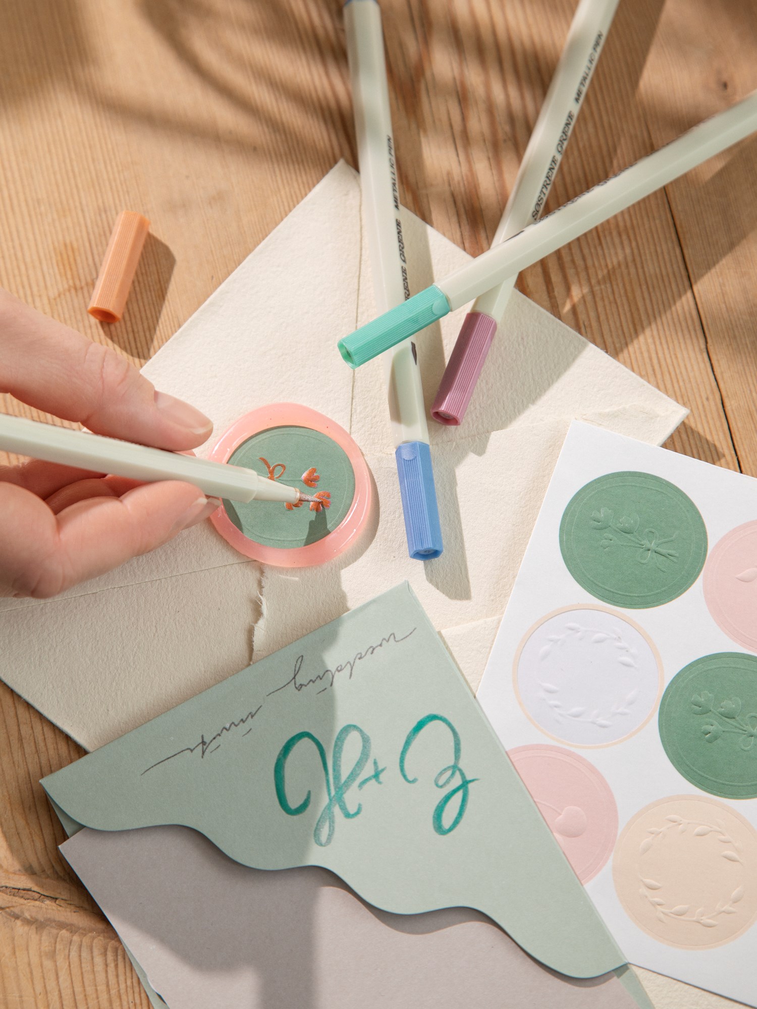 Metallic brush pens 4 pcs.