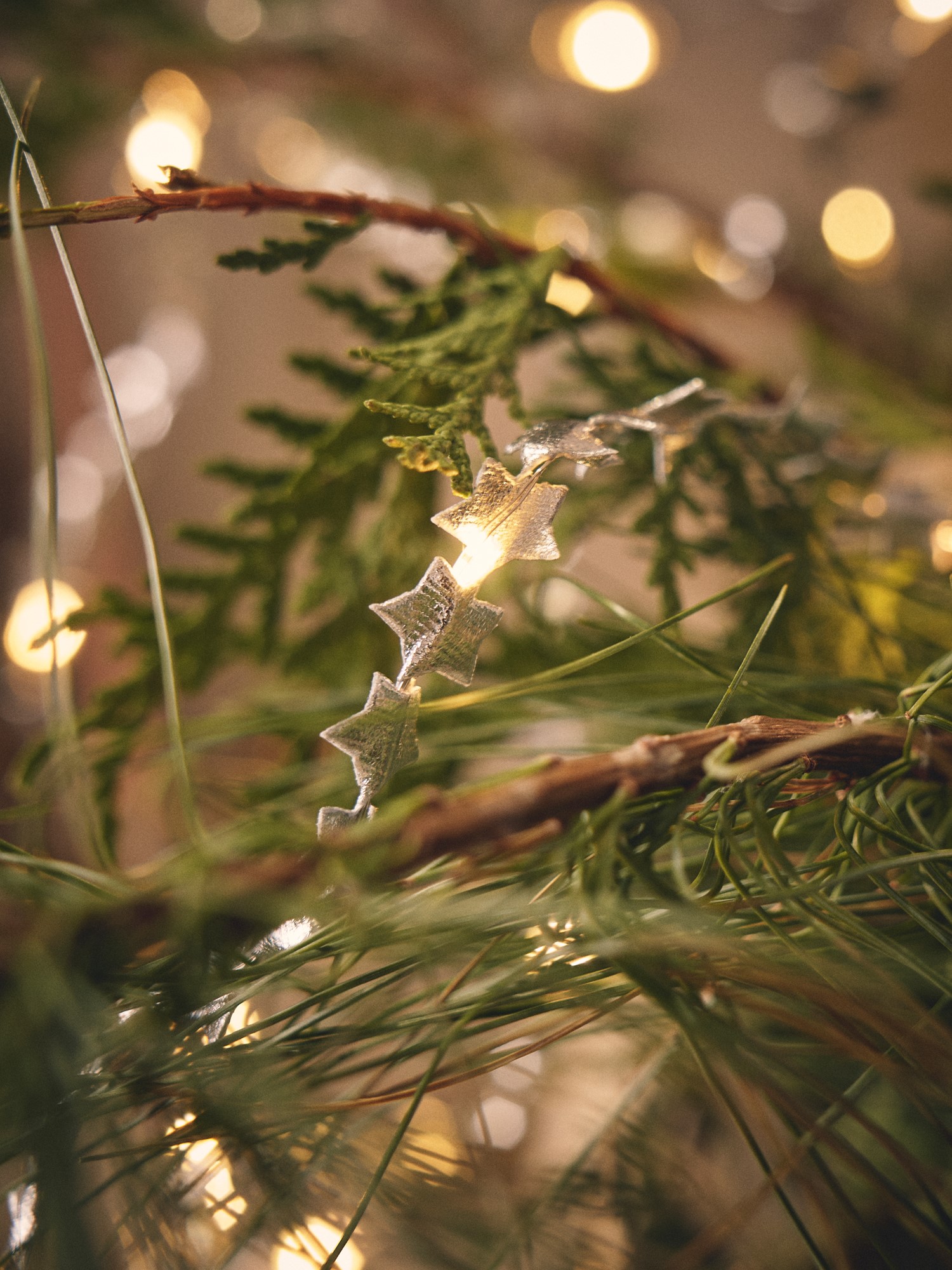 LED Star string lights 200 cm. 20 LED lights.