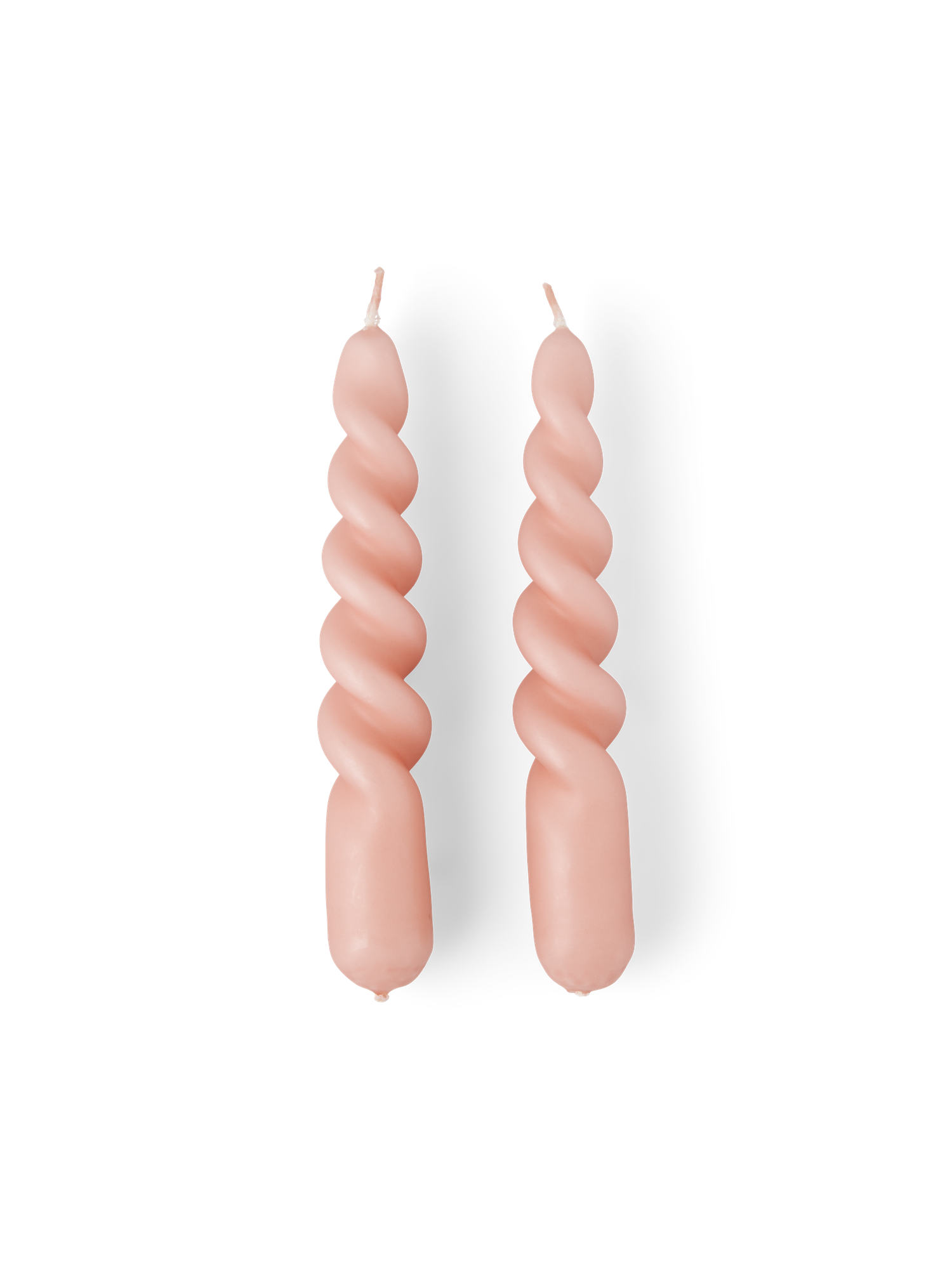 Twisted candle 14 cm 2-pack Paraffin wax/cotton. Ø2.2 x 14 cm. 4 hours.