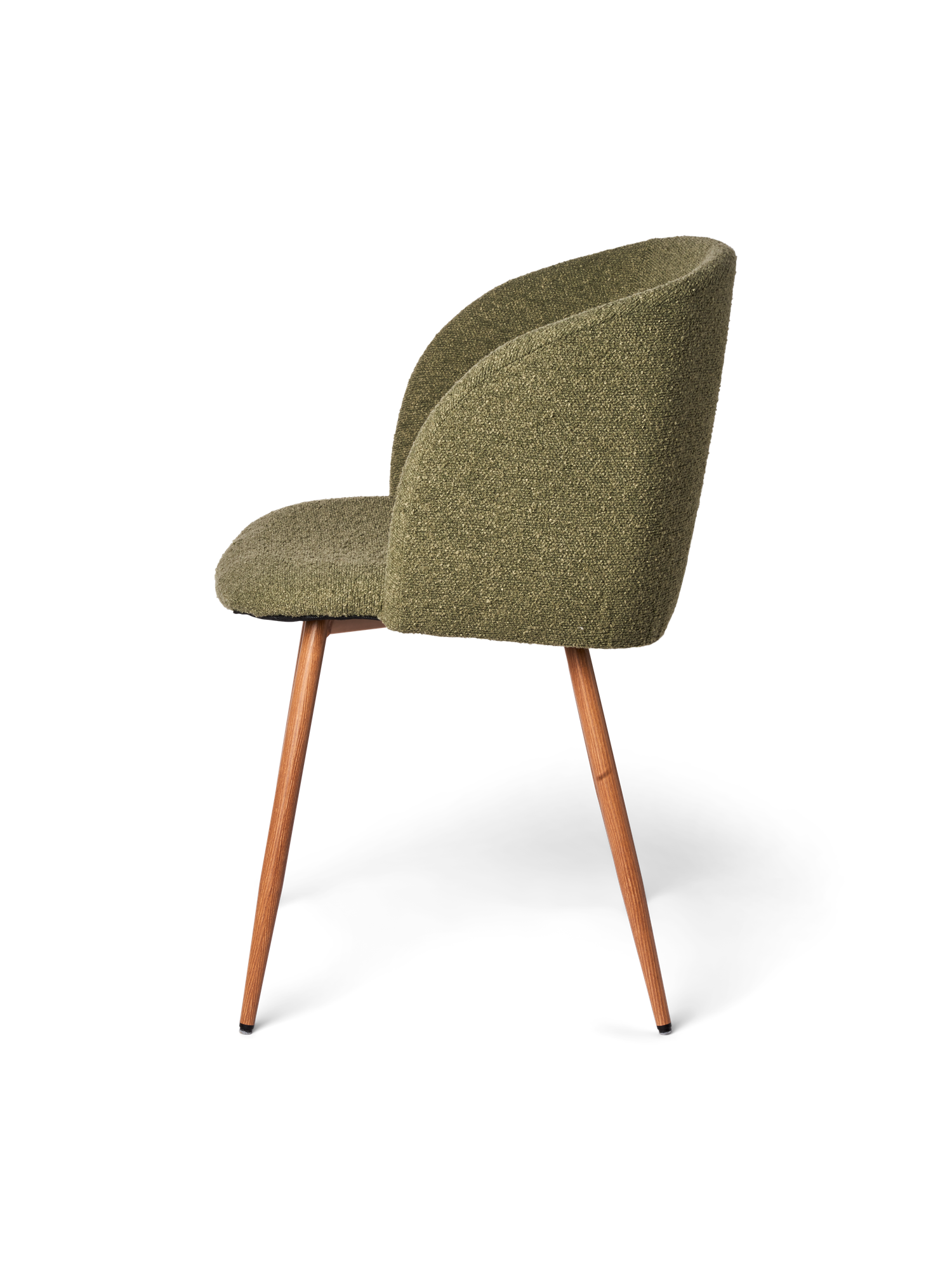 Chair with bouclé fabric Iron/polyester/polyurethane. 50 x 42,5 x 81 cm.