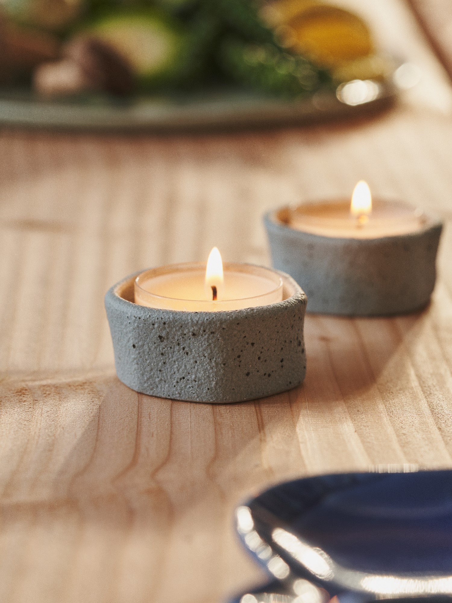 Tealight holder Stoneware. Ø5 x 2.5 cm.