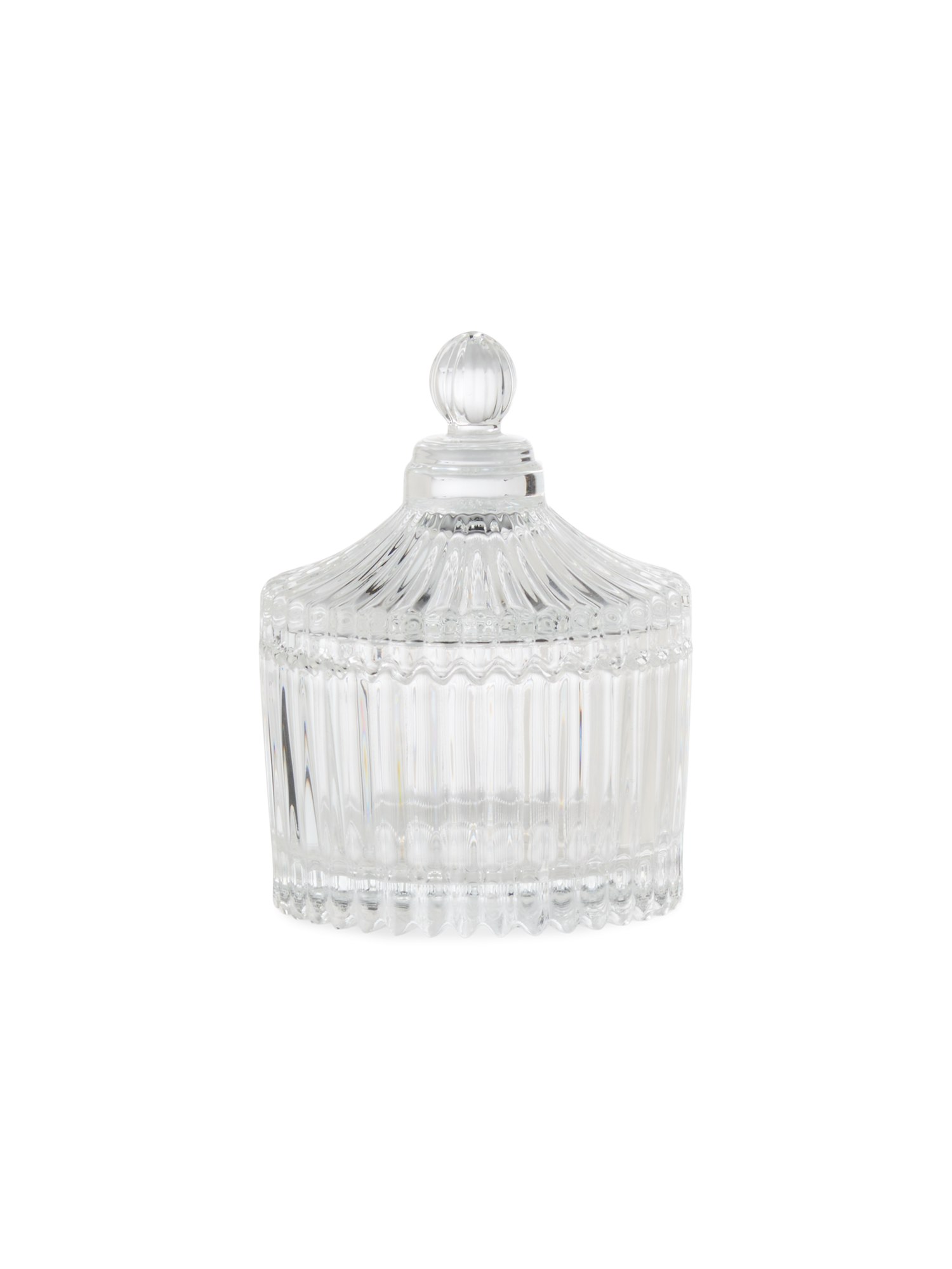 Decorative jar with lid Glass. Ø6.5 x 9 cm.