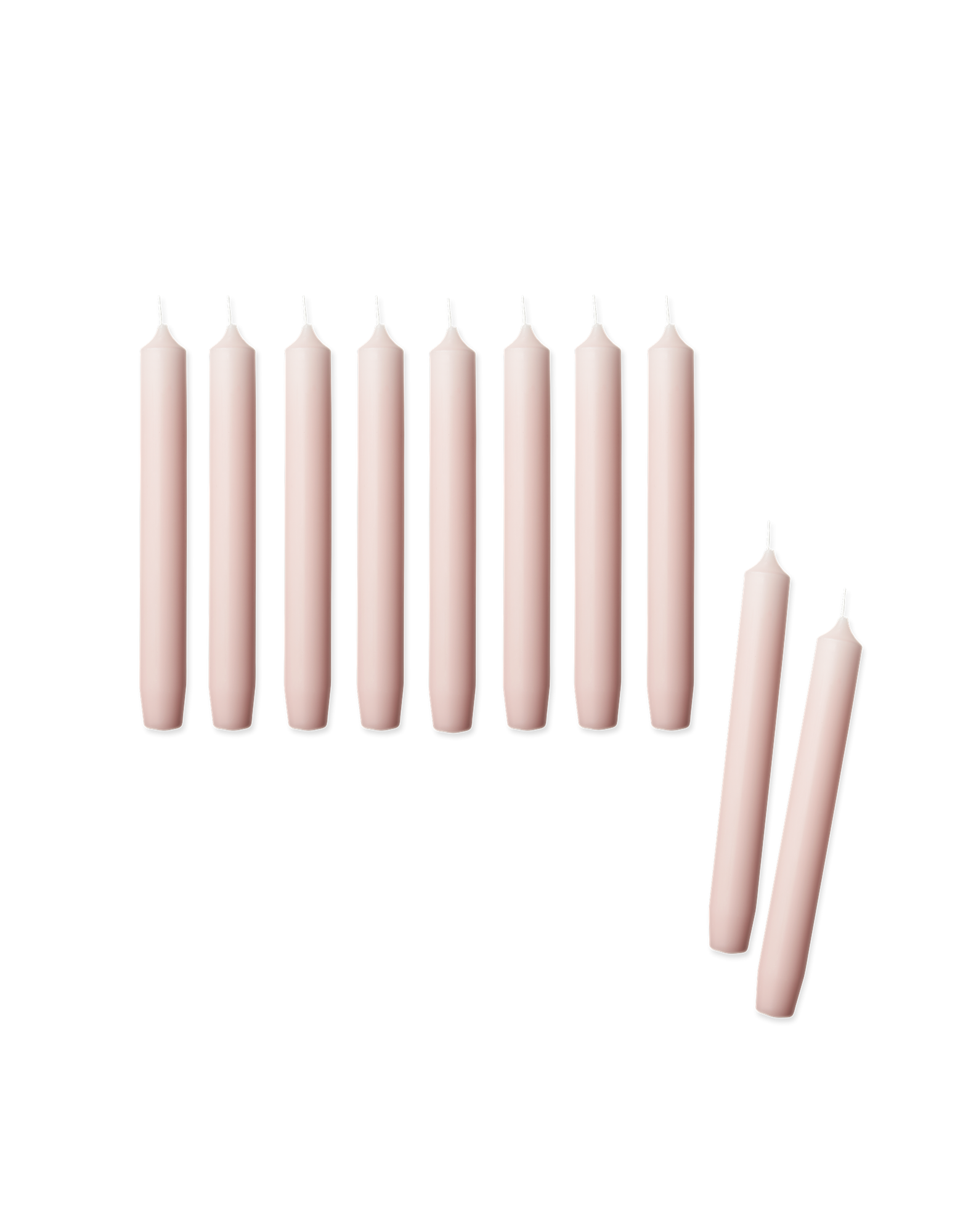 Taper candles 19 cm 10 pcs Paraffin. Ø2,2 x 19 cm. 10 pcs.