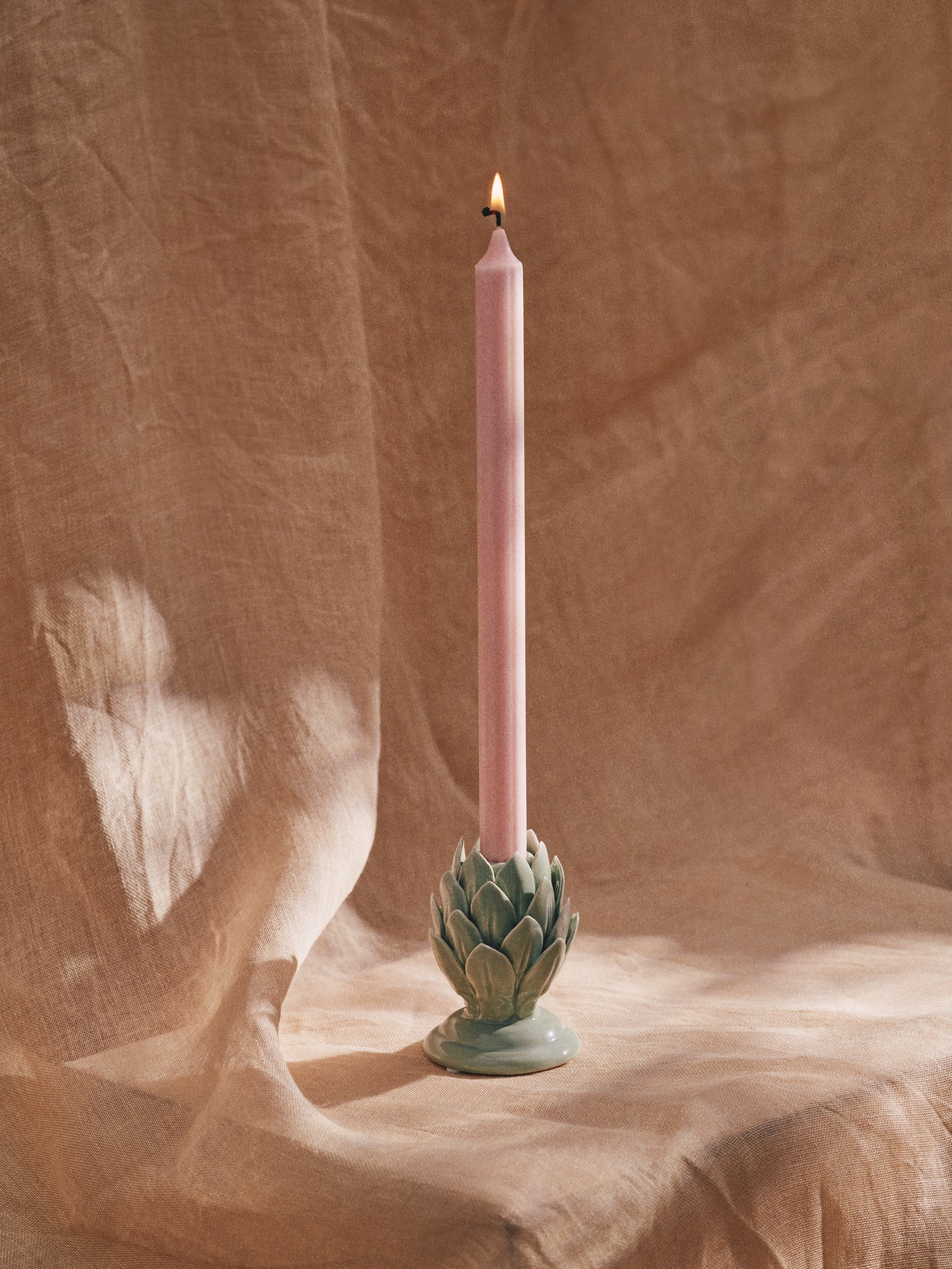 Candleholder Stoneware. Ø7.2 x 9.3 cm.