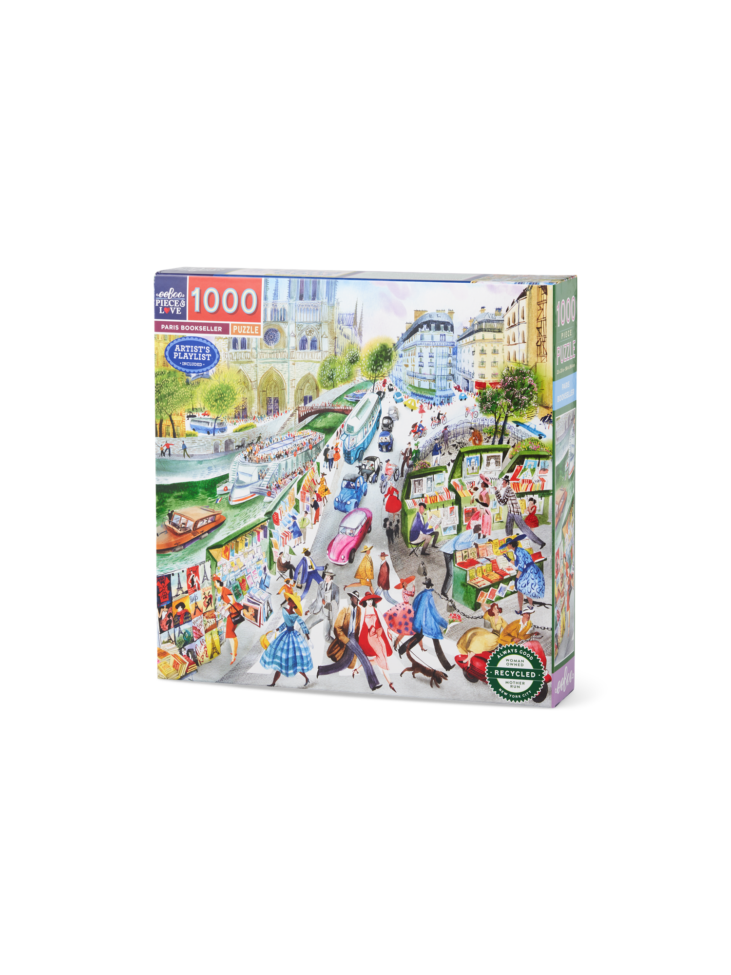 Paris Bookseller puzzle 1000 pieces Paper. 58.4 x 58.4 cm.